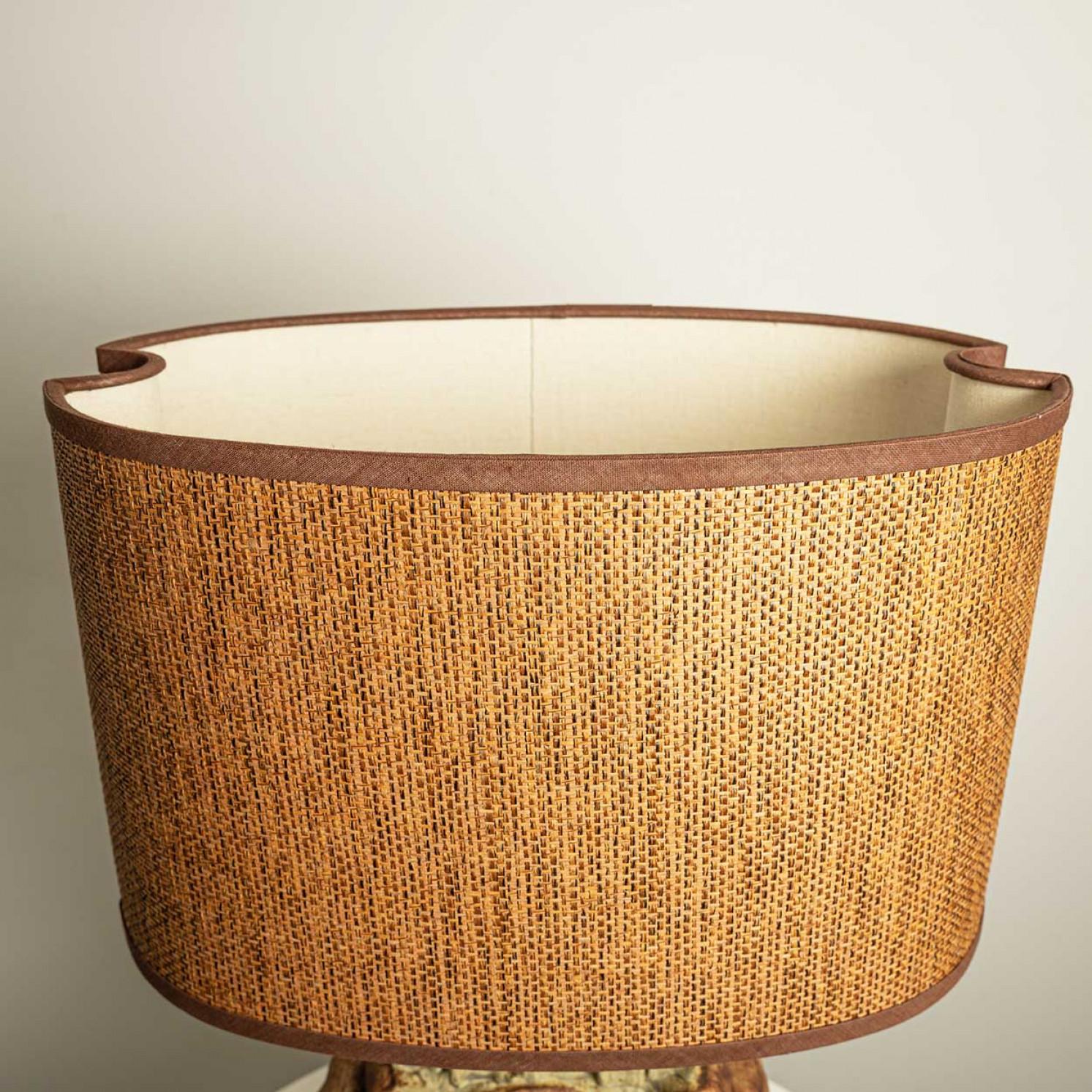 B. Rooke Ceramic Table Lamp with Custom Made Lampshade René Houben, 1960s en vente 4
