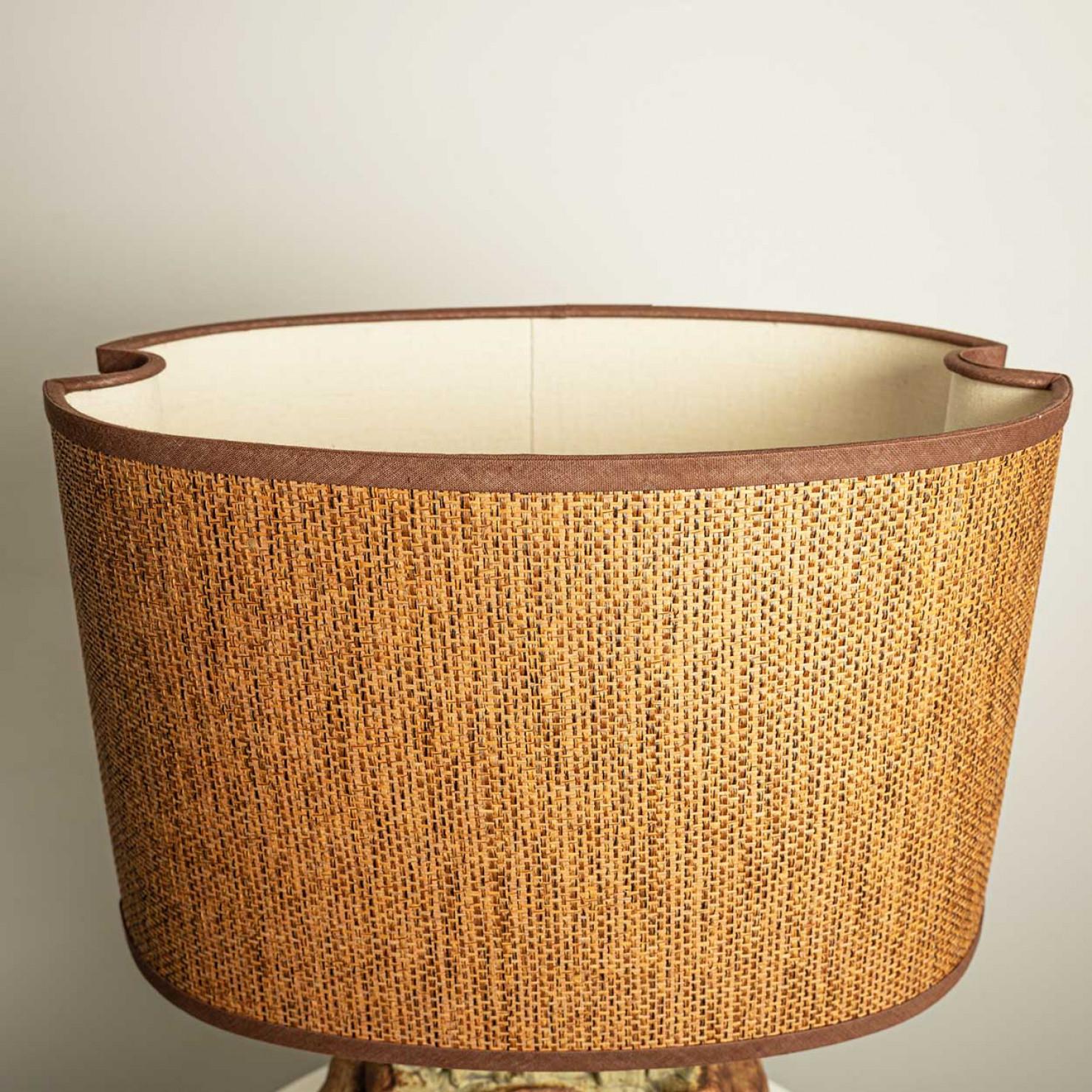 B. Rooke Ceramic Table Lamp with Custom Made Lampshade René Houben, 1960s For Sale 4