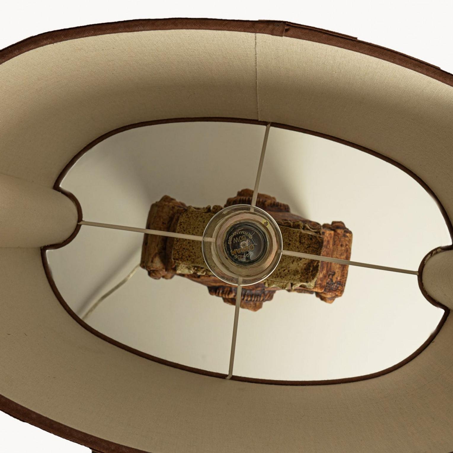 B. Rooke Ceramic Table Lamp with Custom Made Lampshade René Houben, 1960s en vente 5