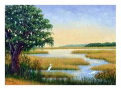 Elkhorn Slough - California Landscape in Oil on Canvas
