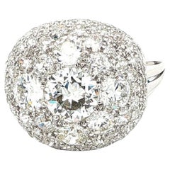 B & Sons Art Deco Platinum IGI Certifed Dimond Ring