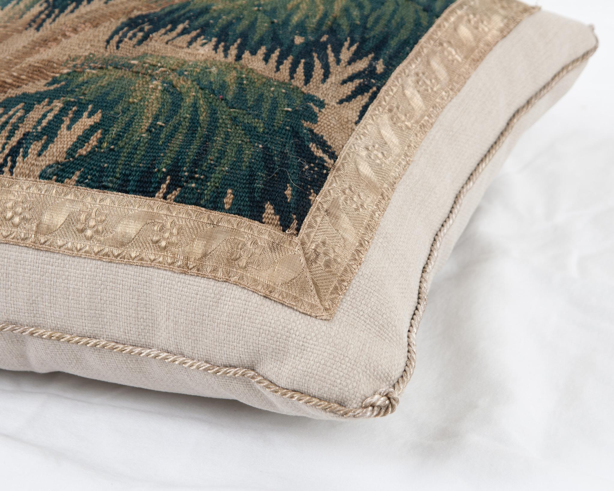 Woven B. Viz Design Antique Textile Pillow For Sale
