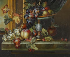 B. Ward - Early 20th Century Oil, Bountiful Still Life