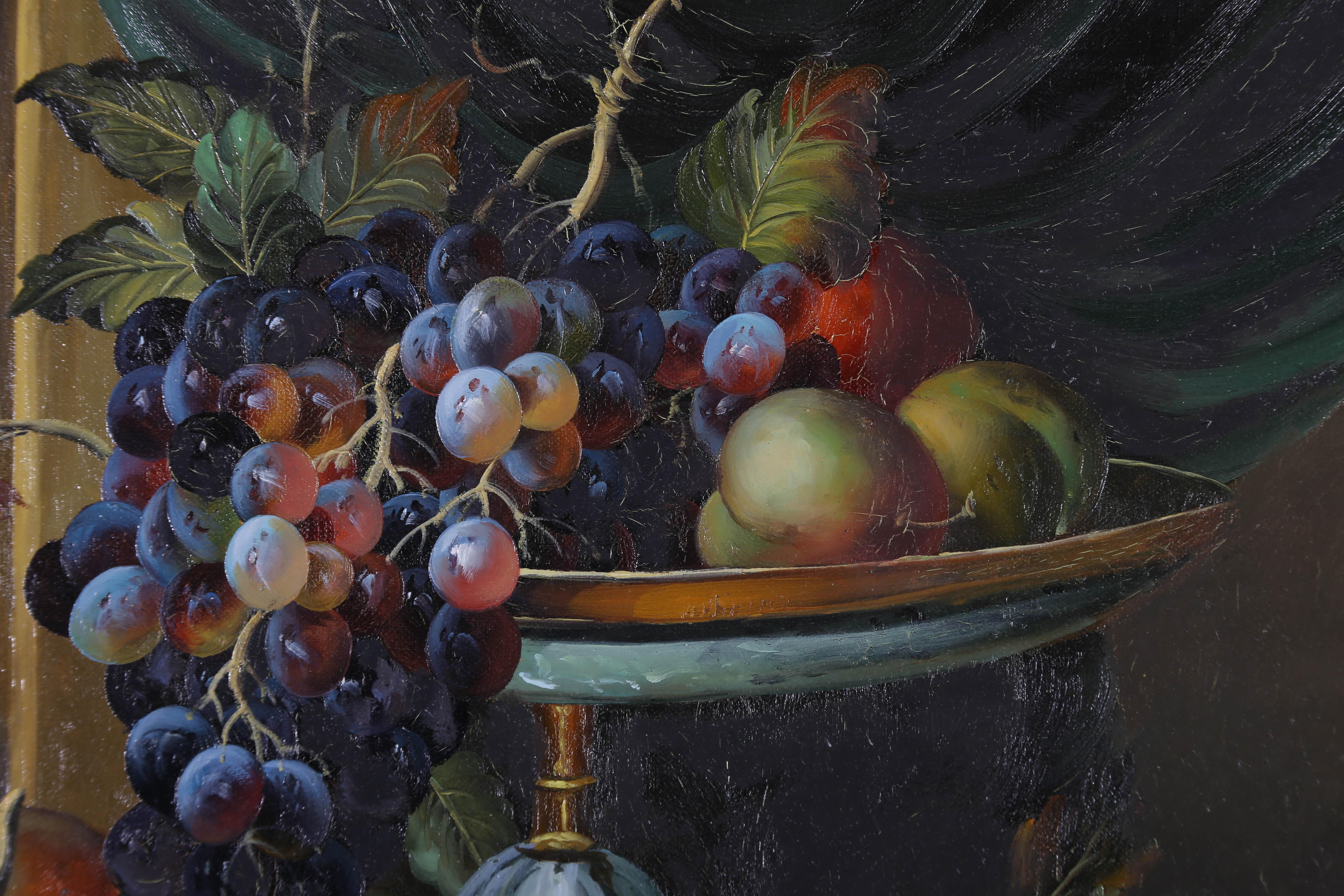 B. Ward - Olio dei primi del Novecento, Natura morta generosa 4