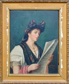 c. 1920s German Portrait Signed B. Zickler