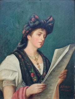 c. 1920s German Portrait Signed B. Zickler