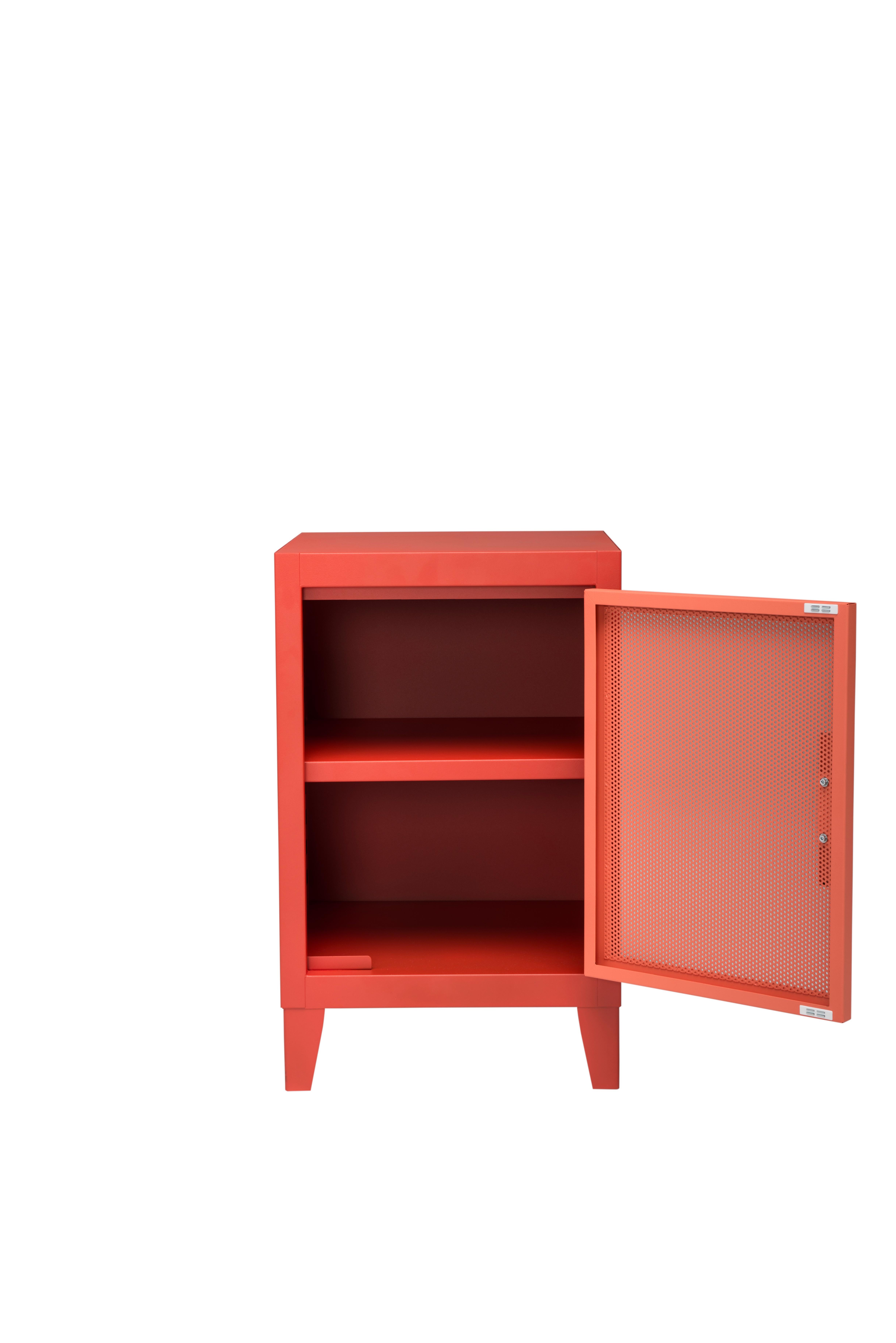 For Sale: Red (Poivron) B1 H64 Perforated Mini Steel Locker in Essential Colors by Tolix 3