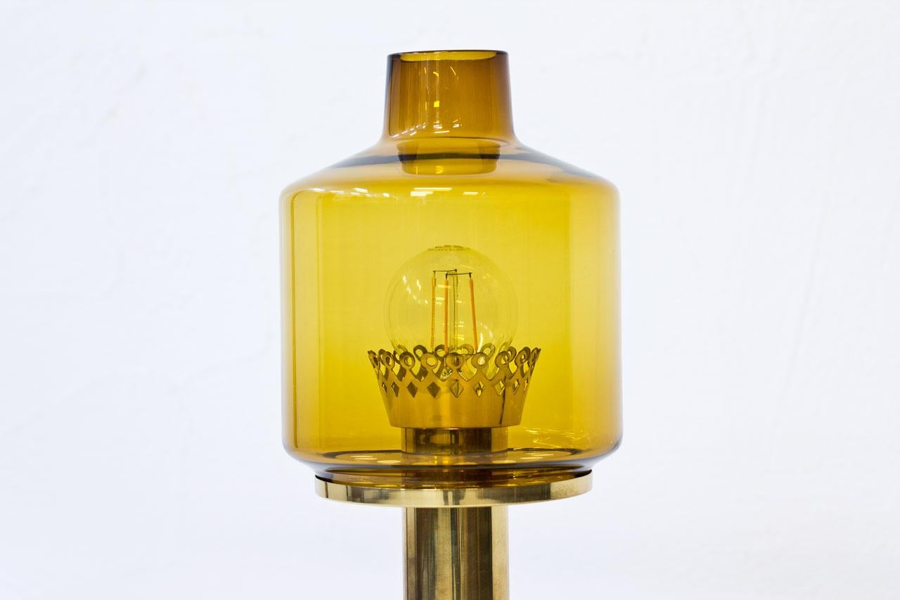 Swedish B102 Brass and Glass Table Lamp by Hans-Agne Jakobsson, Sweden, 1960s