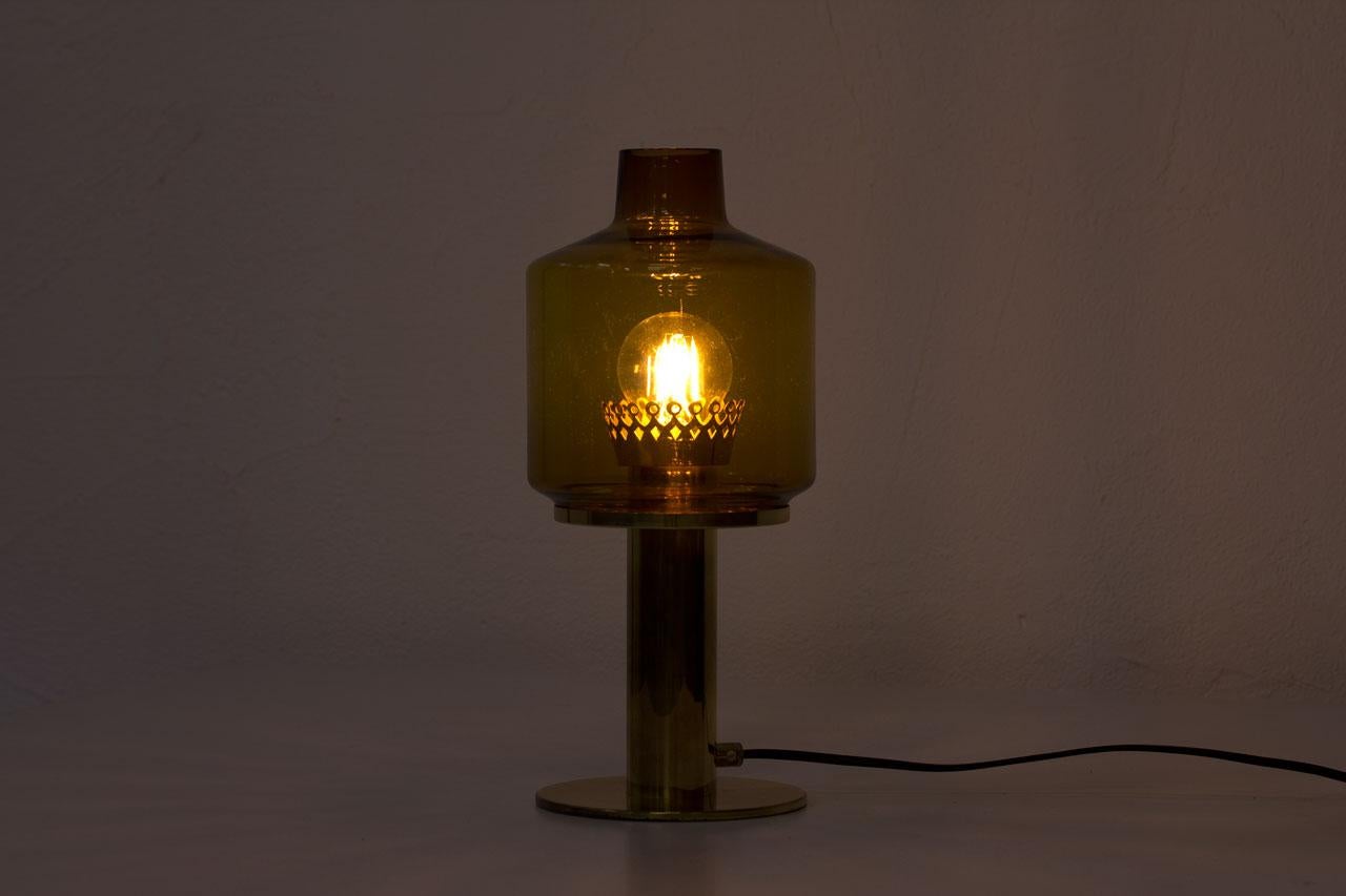 B102 Brass and Glass Table Lamp by Hans-Agne Jakobsson, Sweden, 1960s 1