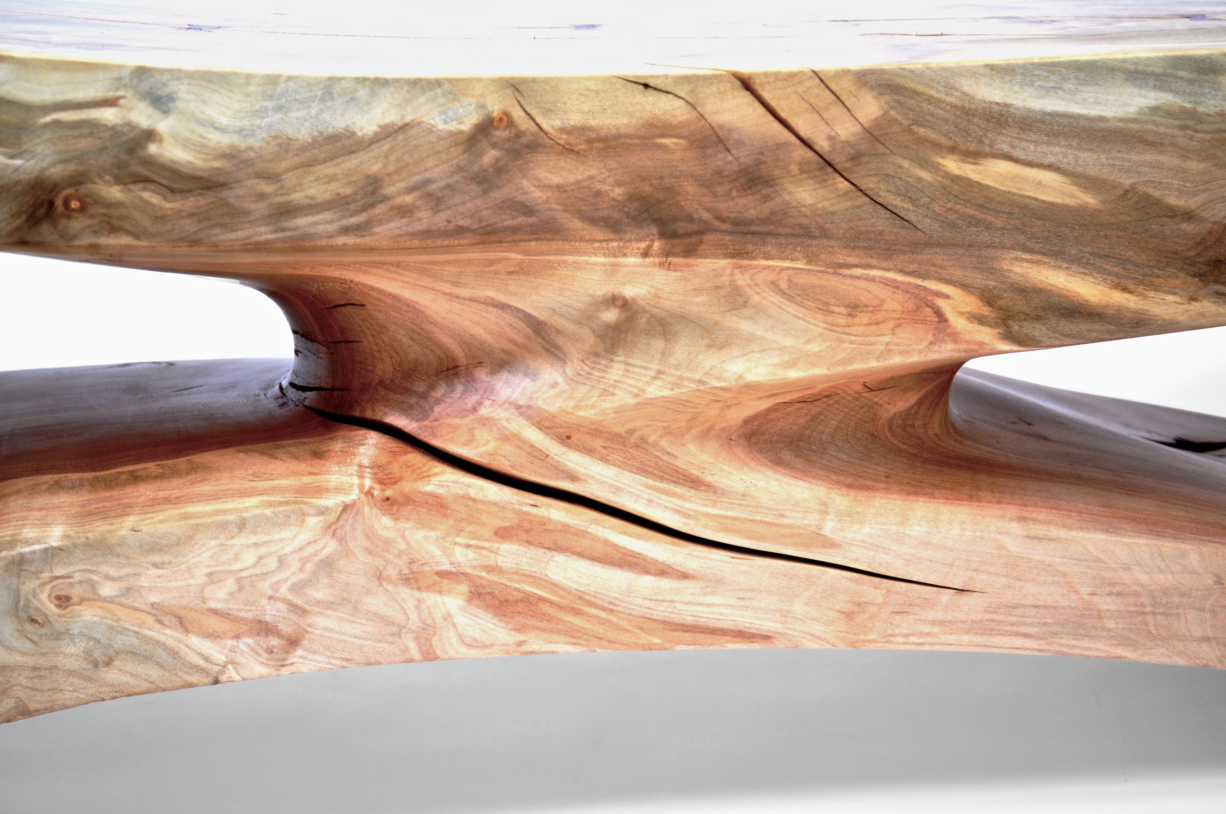 Post-Modern B1065 Bench in Pointed Maple & Padouk Wood by Jörg Pietschmann For Sale