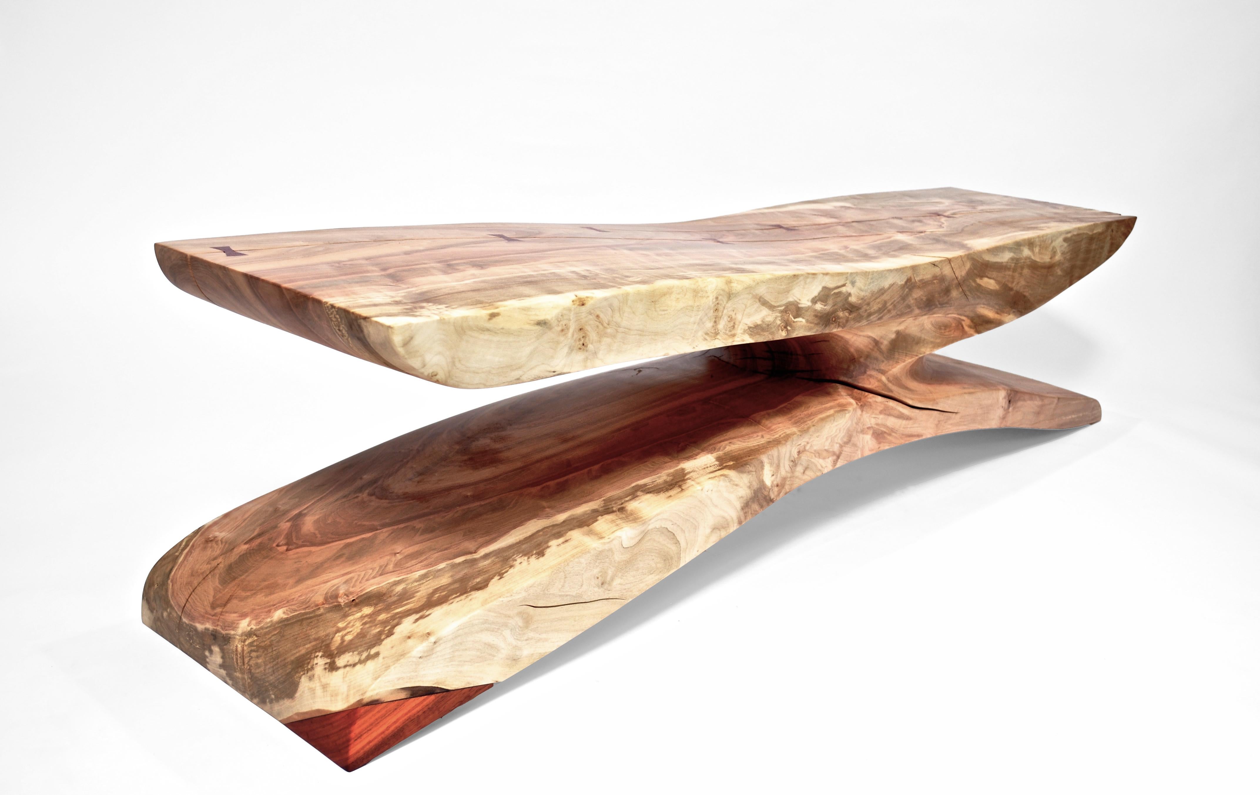 German B1065 Bench in Pointed Maple & Padouk Wood by Jörg Pietschmann For Sale