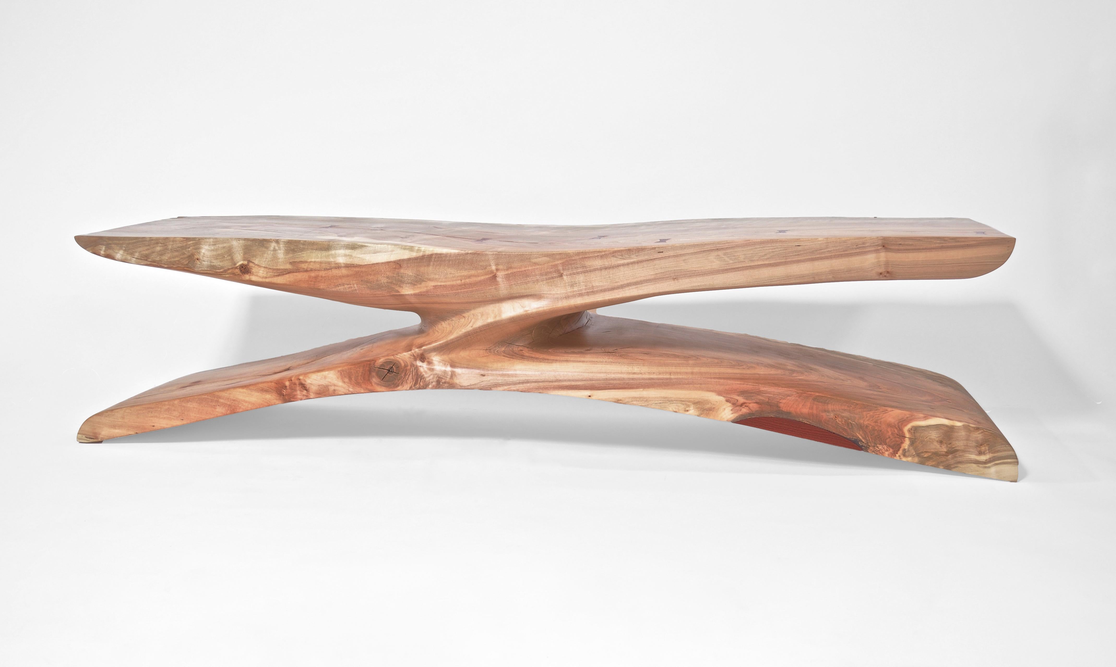Other B1065 Bench in Pointed Maple & Padouk Wood by Jörg Pietschmann For Sale