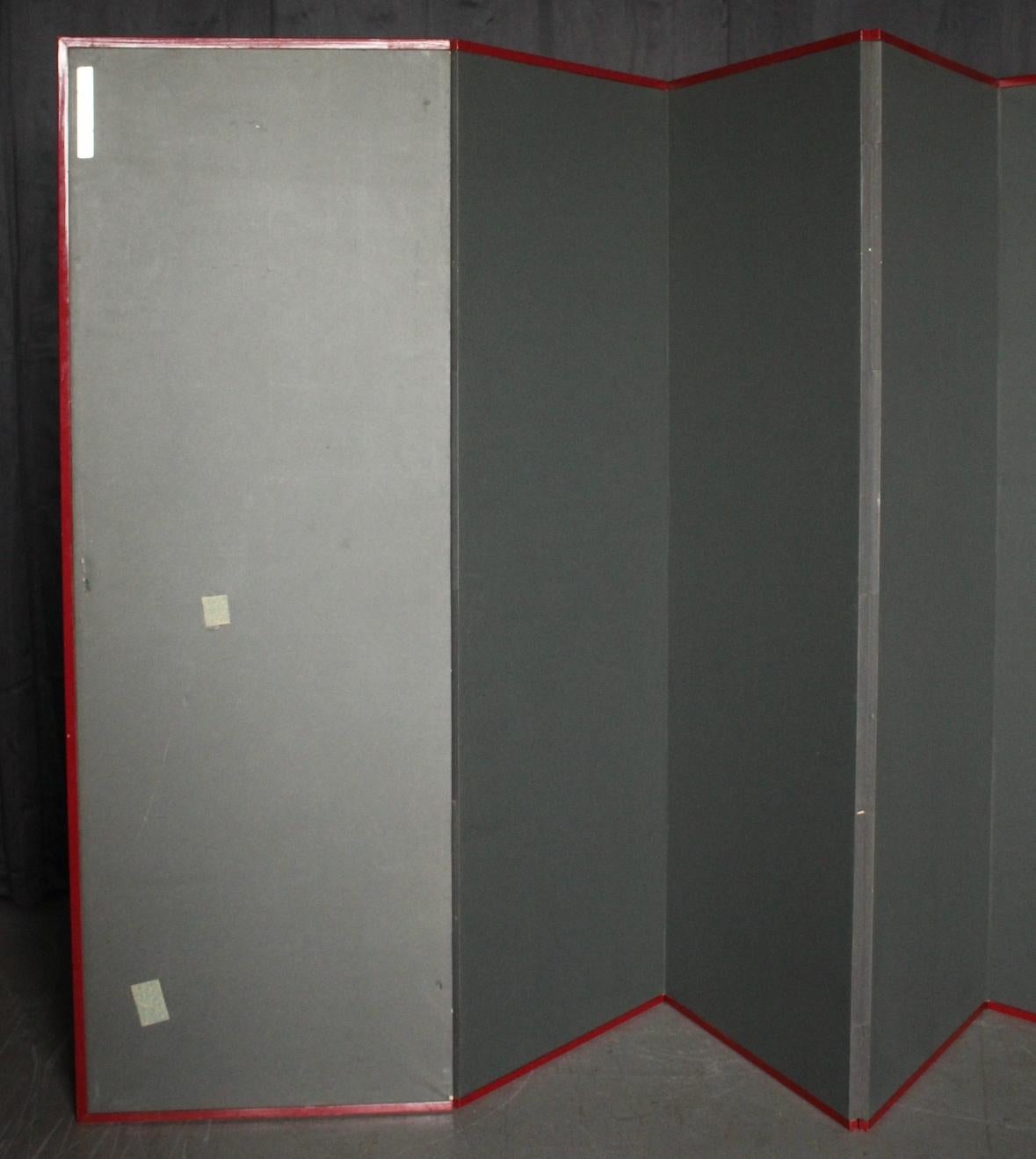B12 Japanese Antiques 6panels, Silver Paper, folding Screen For Sale 12