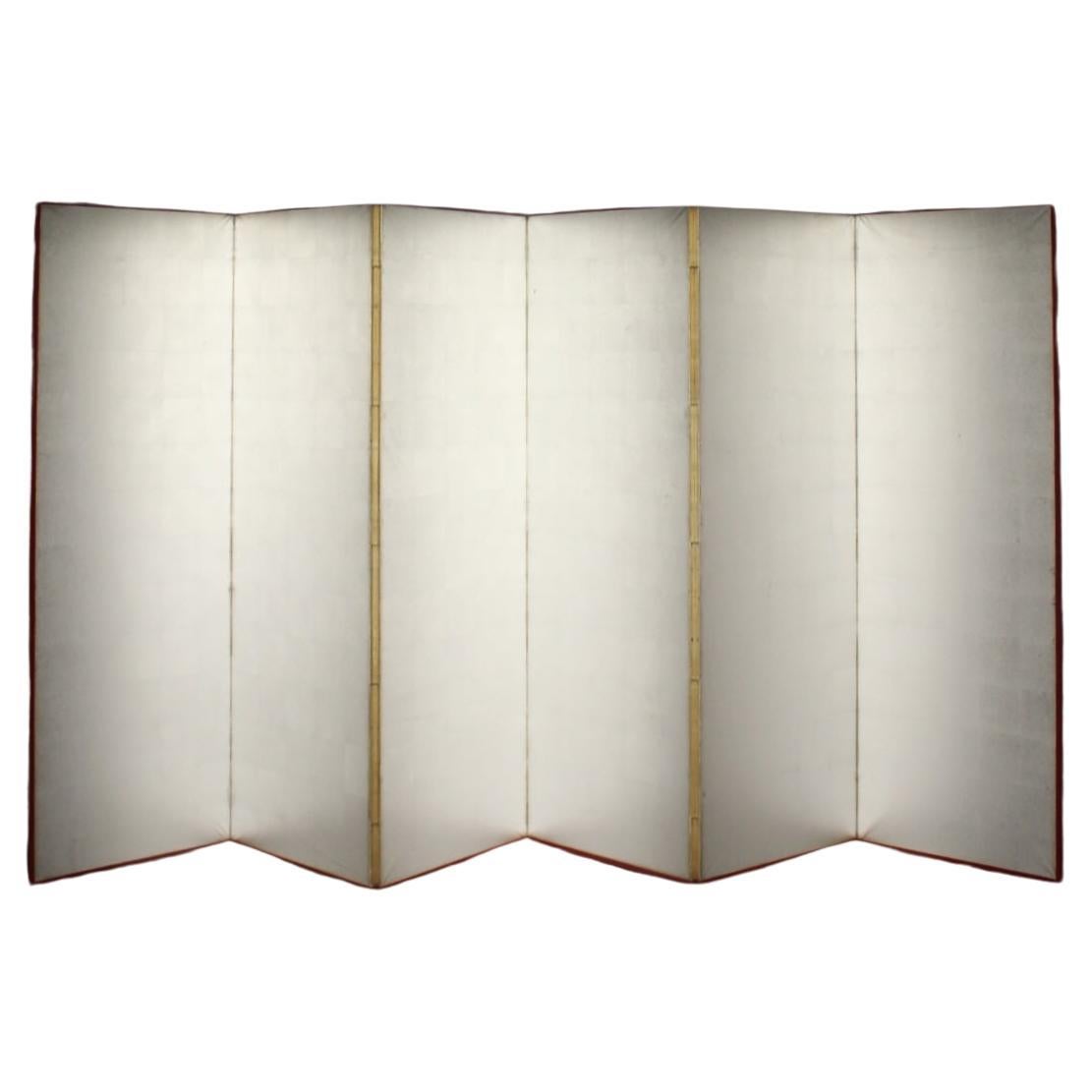 B12 Japanese Antiques 6panels, Silver Paper, folding Screen