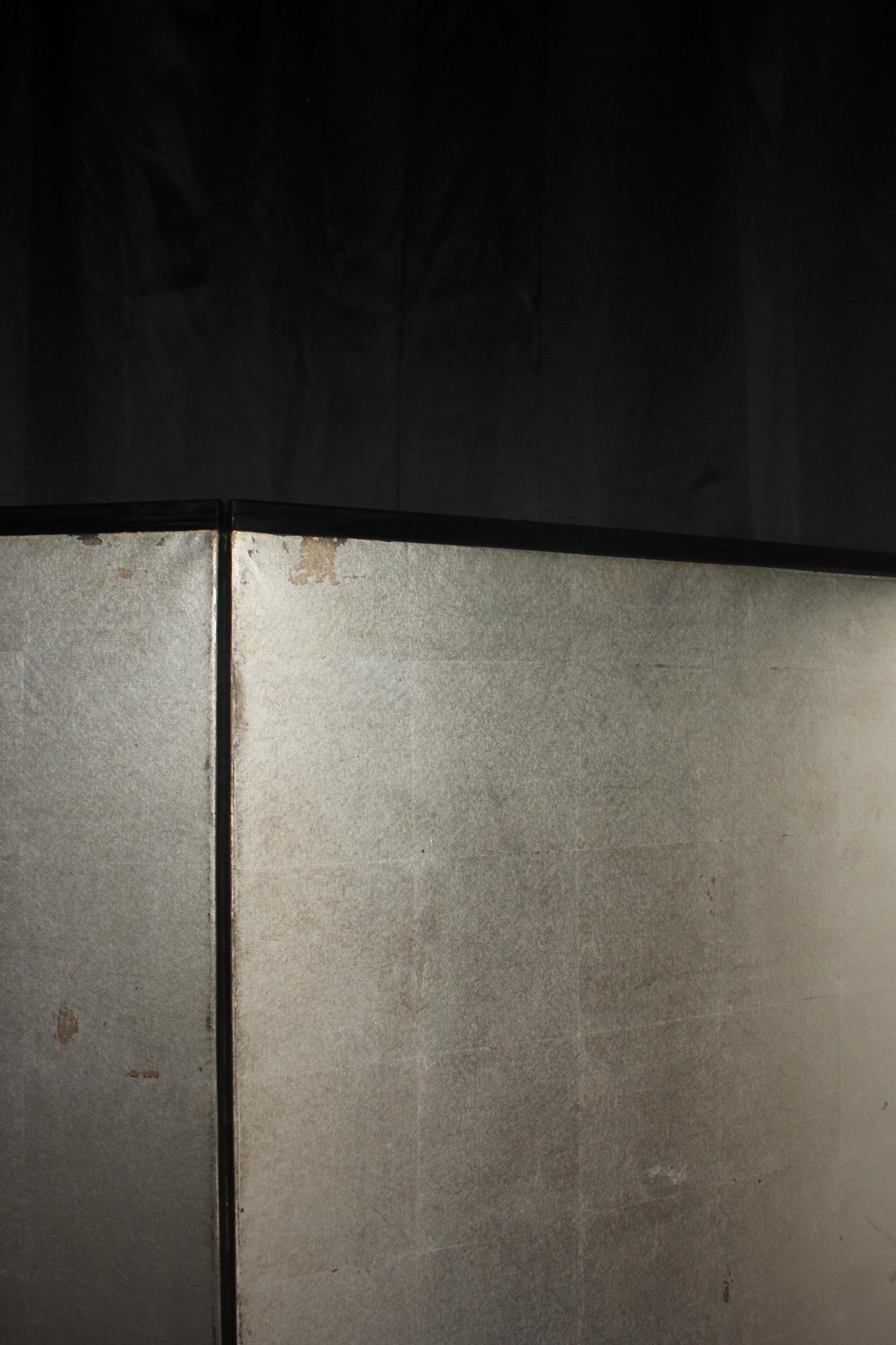 B15 Japanese Antiques 6panels, Silver Paper, folding Screen For Sale 5