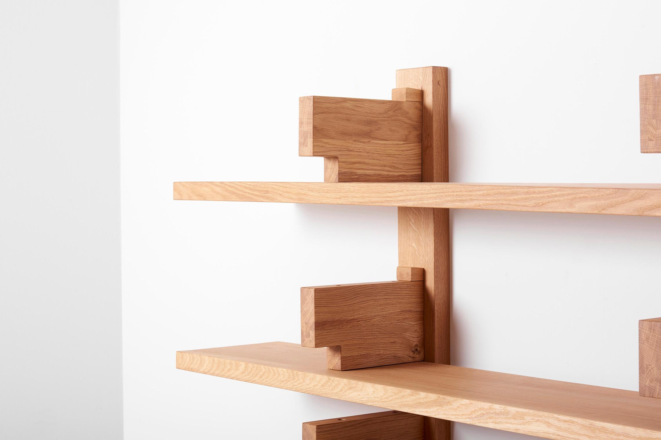 Contemporary B17 Bibliothèque Wall Unit Shelve by Pierre Chapo in Oak, France