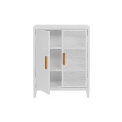 B2 Perforated Low Locker in White wooden handles by Chantal Andriot and Tolix, US