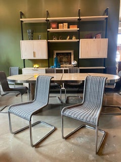 B20 Gray Woven Dining Chairs, Set of Eight, by Tecta, Germany, 1980's