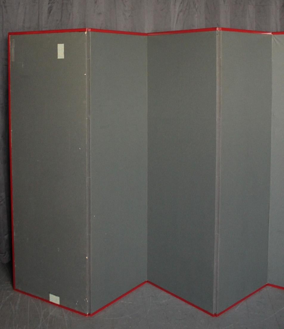 B20 Japanese Antiques 6panels, Silver Paper, folding Screen For Sale 12