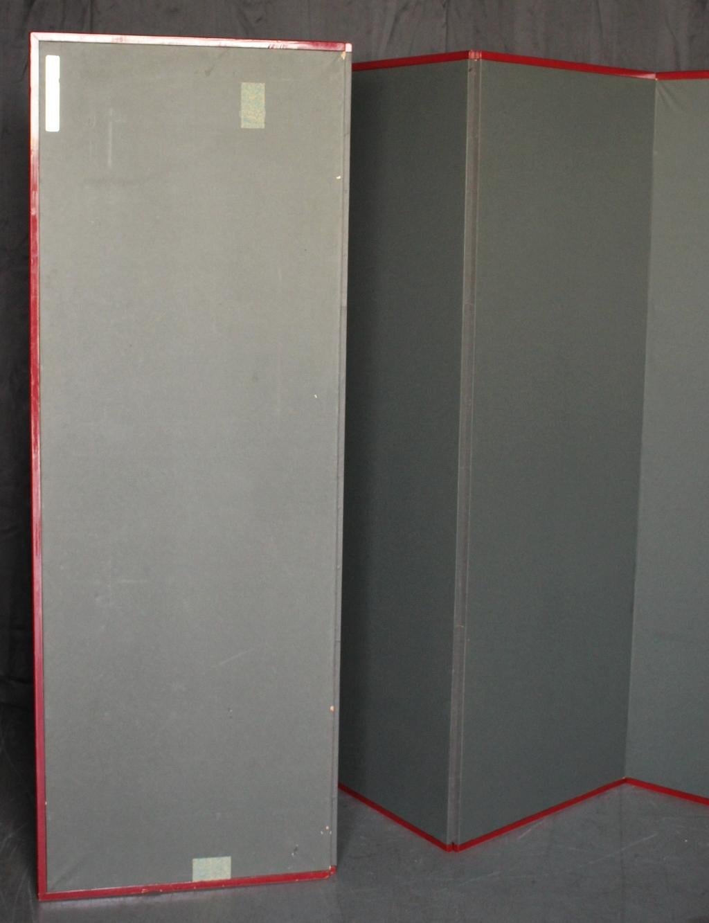 B20 Japanese Antiques 6panels, Silver Paper, folding Screen For Sale 13