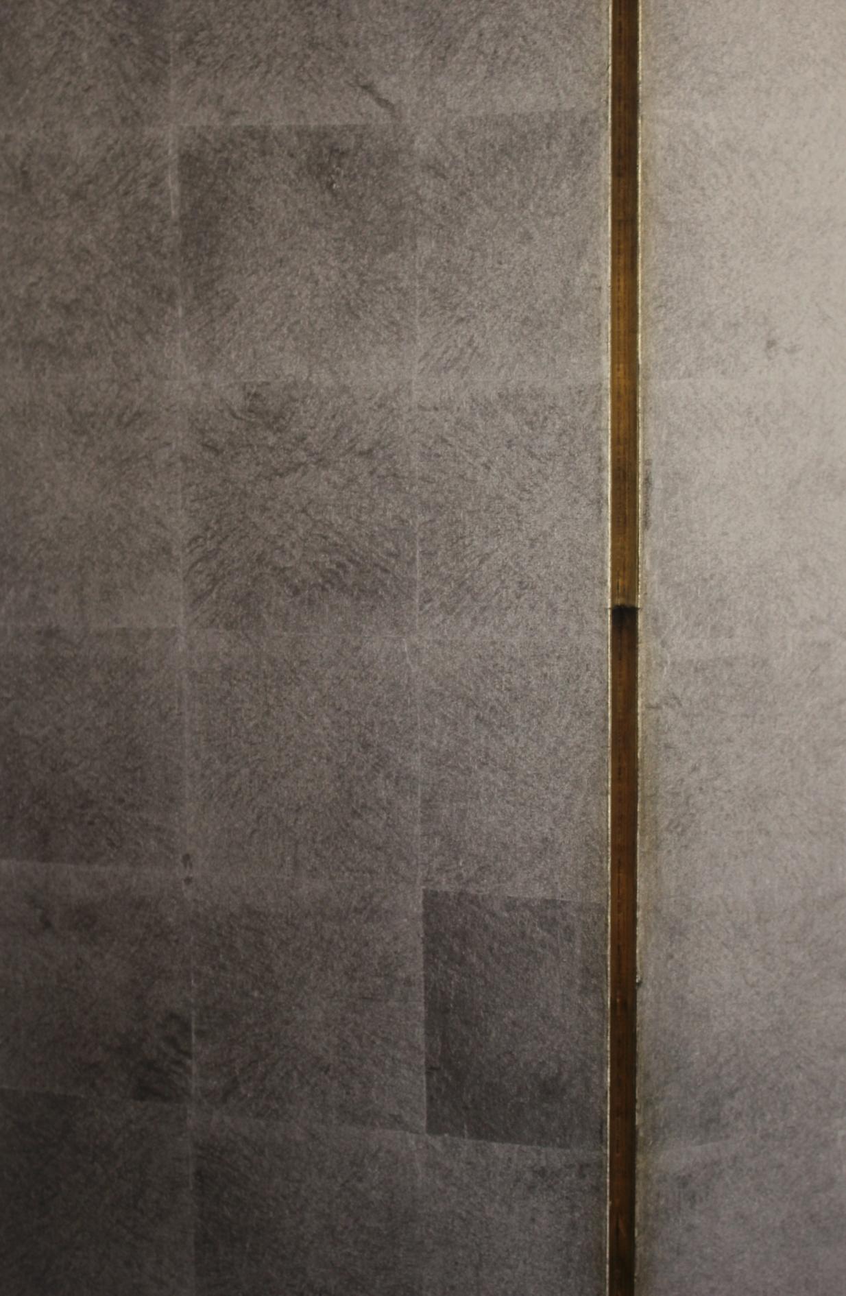 B20 Japanese Antiques 6panels, Silver Paper, folding Screen For Sale 3