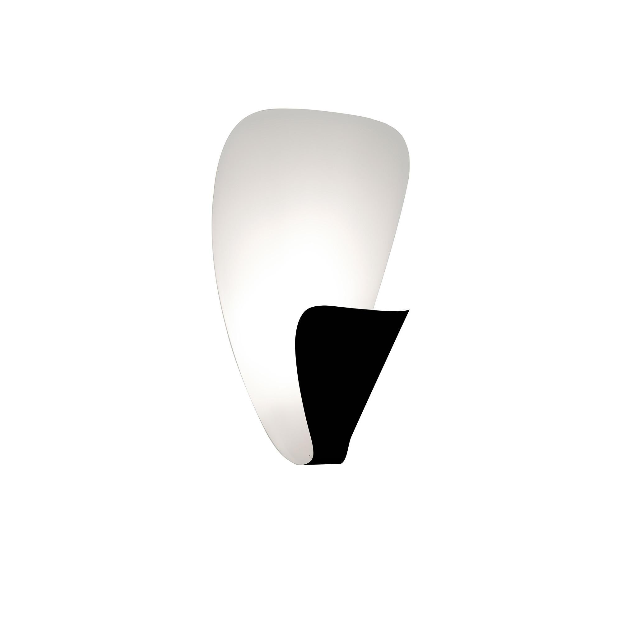 Lacquered B206 White Wall Lamp by Disderot For Sale