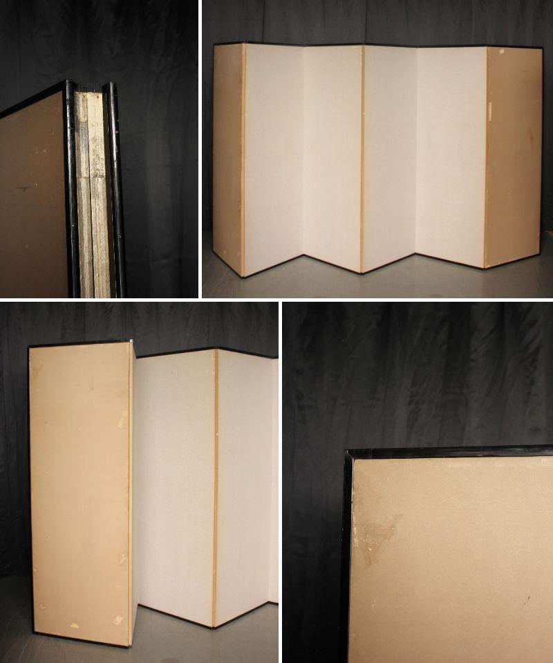 B22 Japanische Antiquitäten 6 Tafeln, Silberpapier, Faltenschirm im Angebot 13