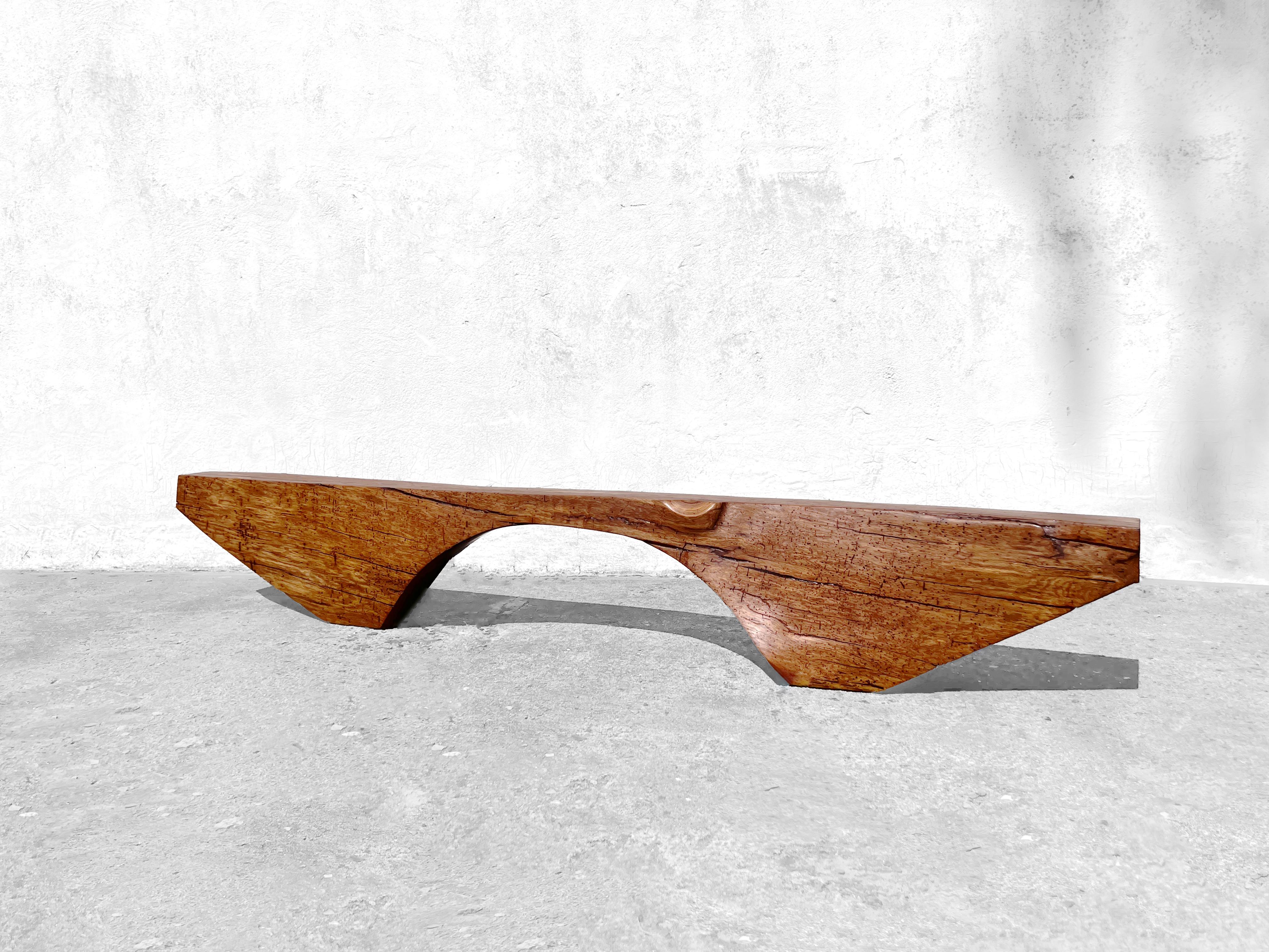 B2431 Bench in Pointed Oak Wood by Jörg Pietschmann For Sale 3