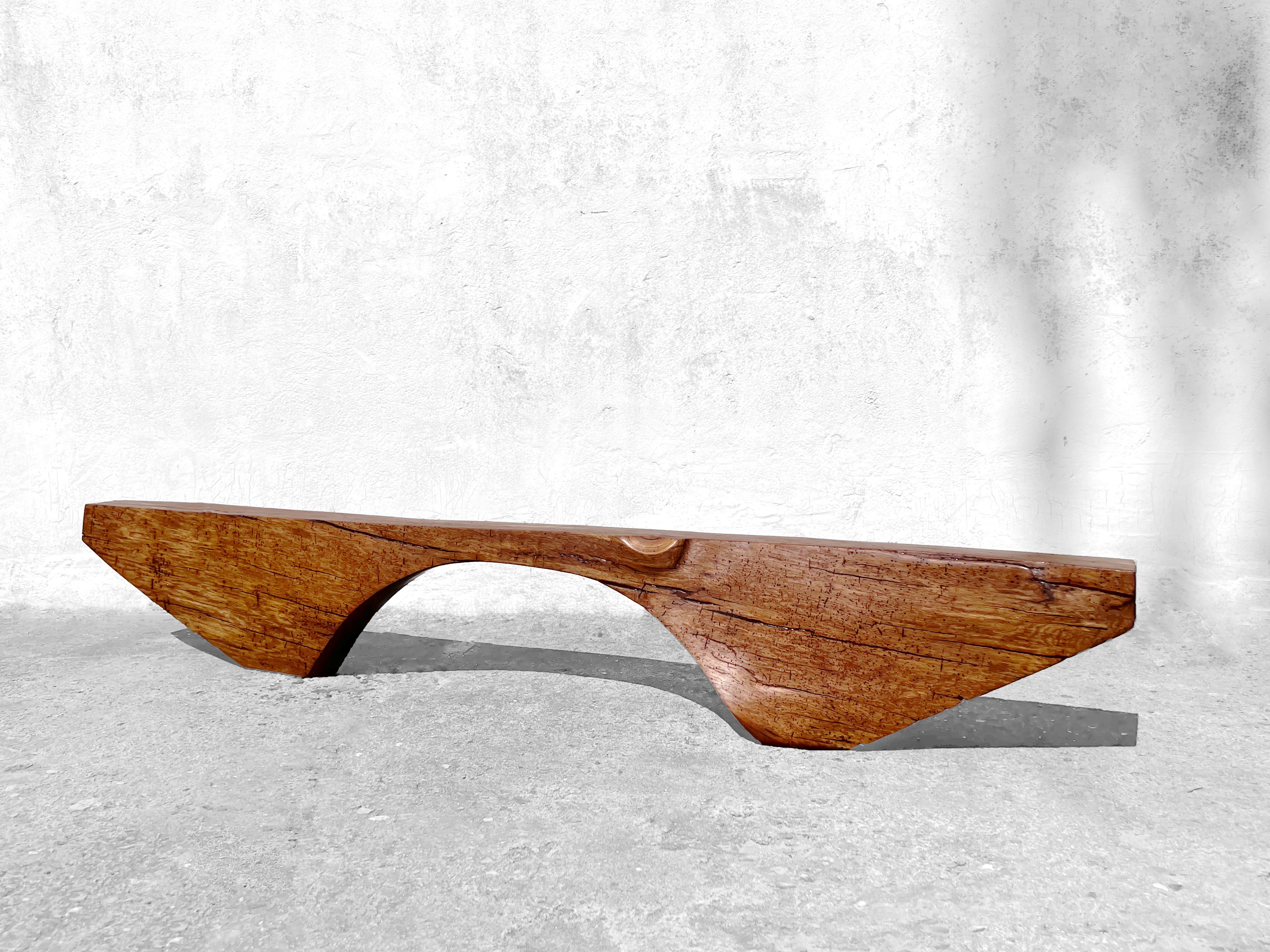 B2431 Bench in Pointed Oak Wood by Jörg Pietschmann For Sale 4