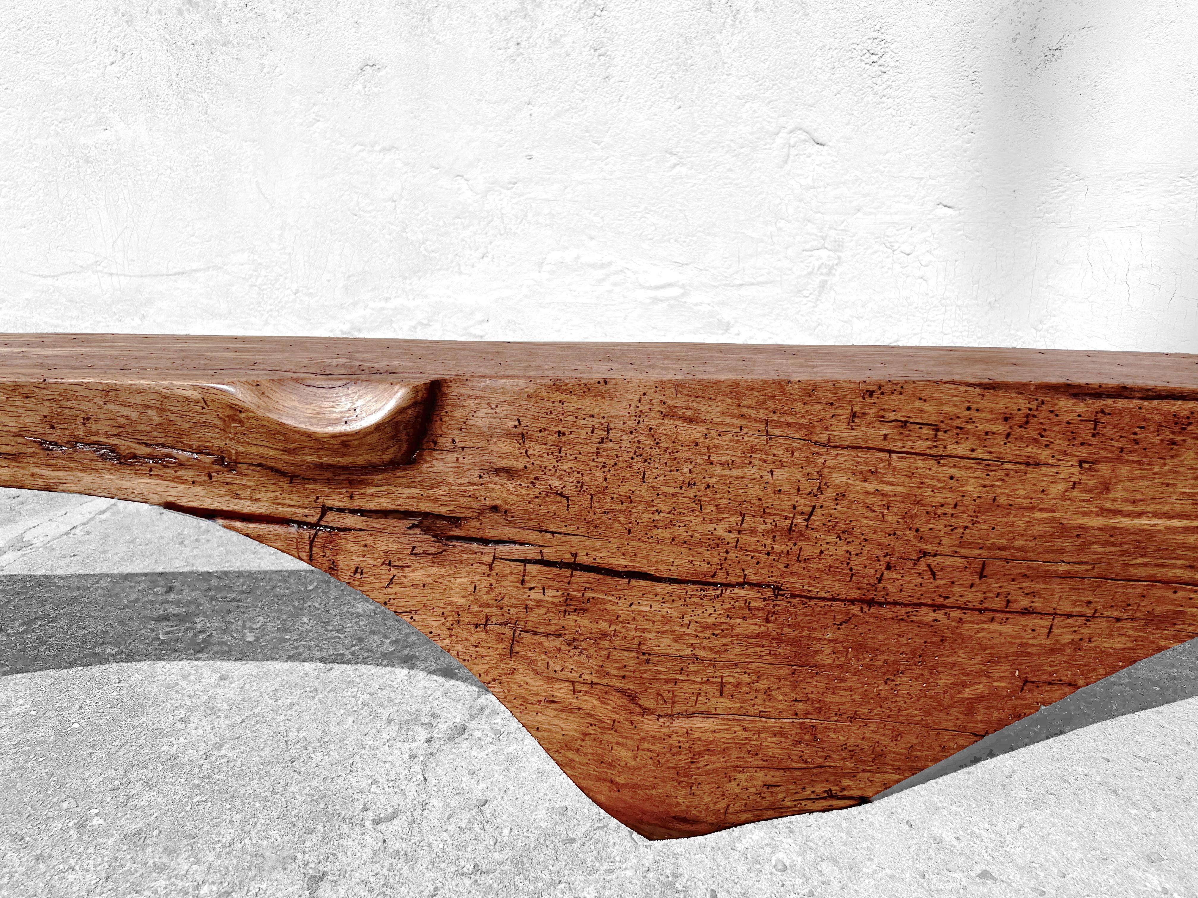 Post-Modern B2431 Bench in Pointed Oak Wood by Jörg Pietschmann For Sale