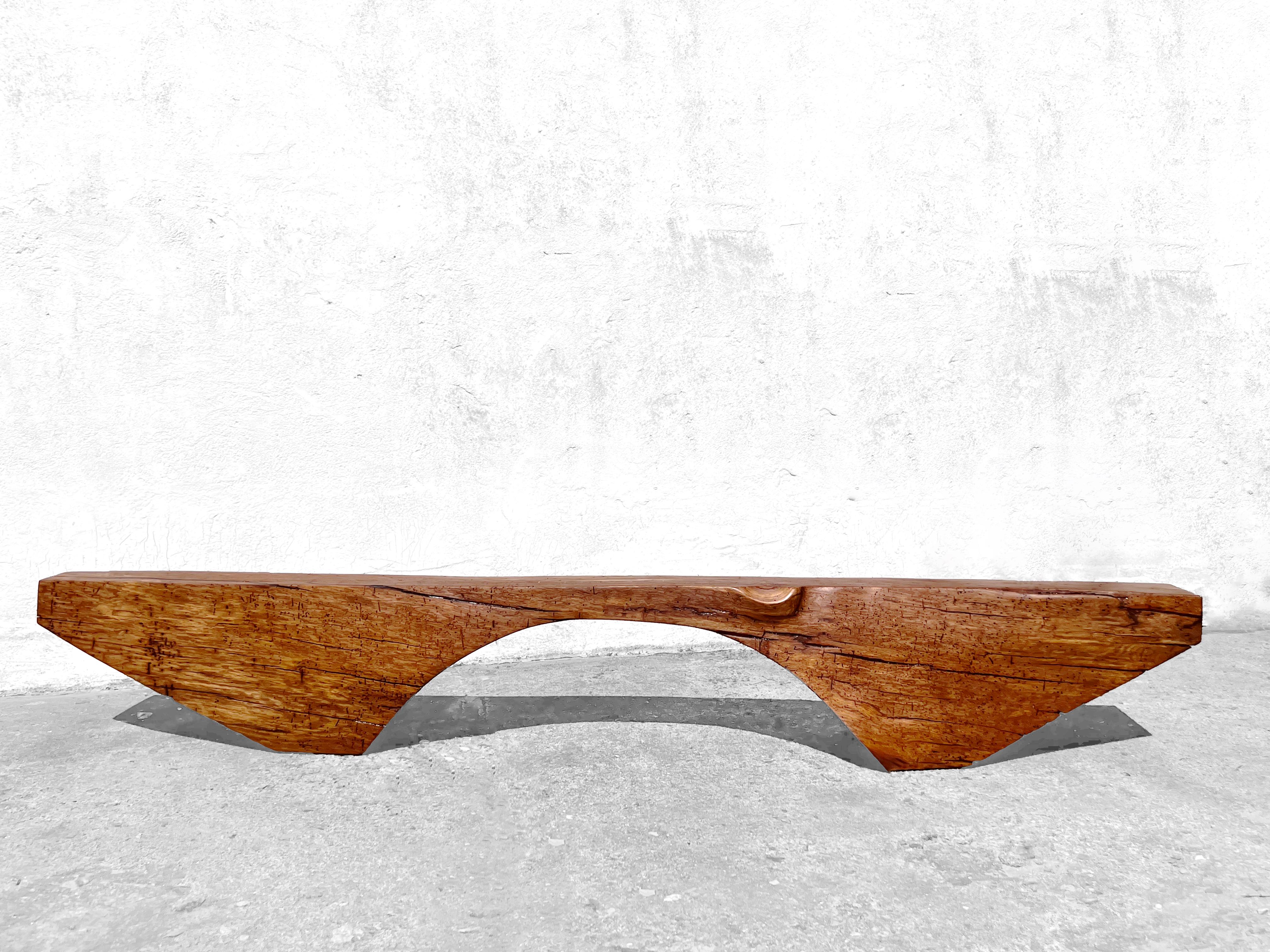 B2431 Bench in Pointed Oak Wood by Jörg Pietschmann In New Condition For Sale In Geneve, CH