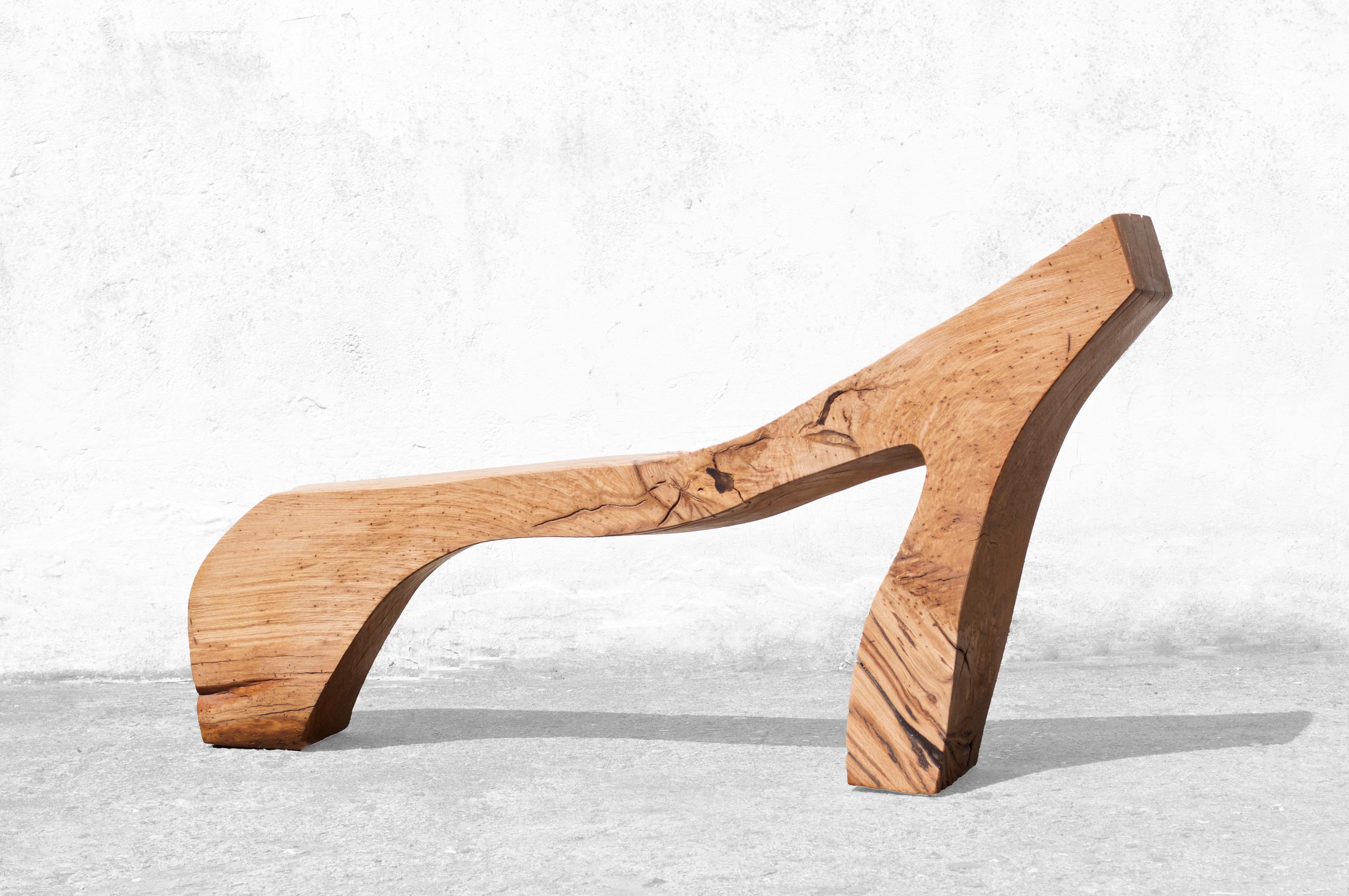B2441 Bench in Oak Wood by Jörg Pietschmann For Sale 3