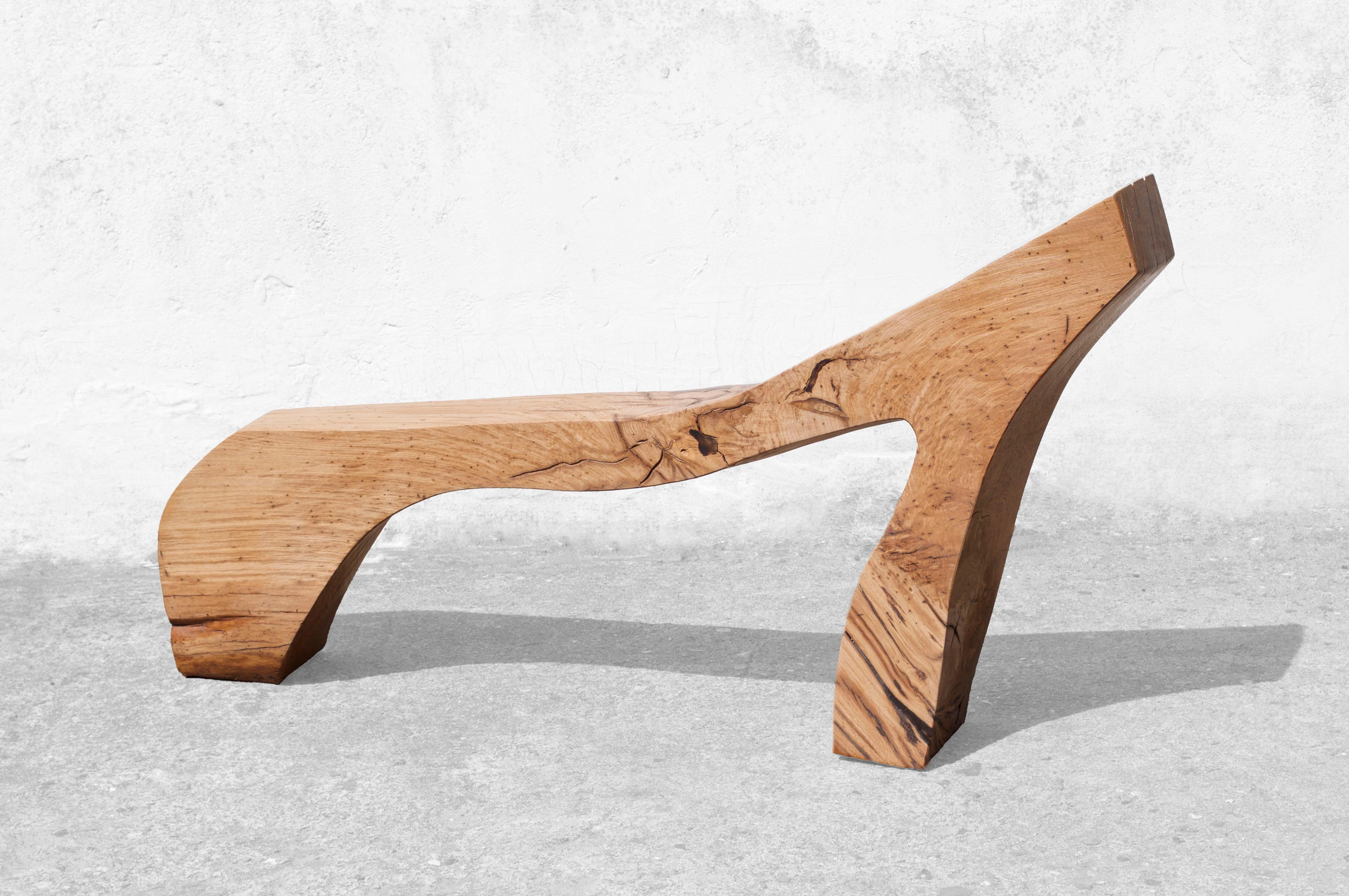 B2441 Bench in Oak Wood by Jörg Pietschmann For Sale 4