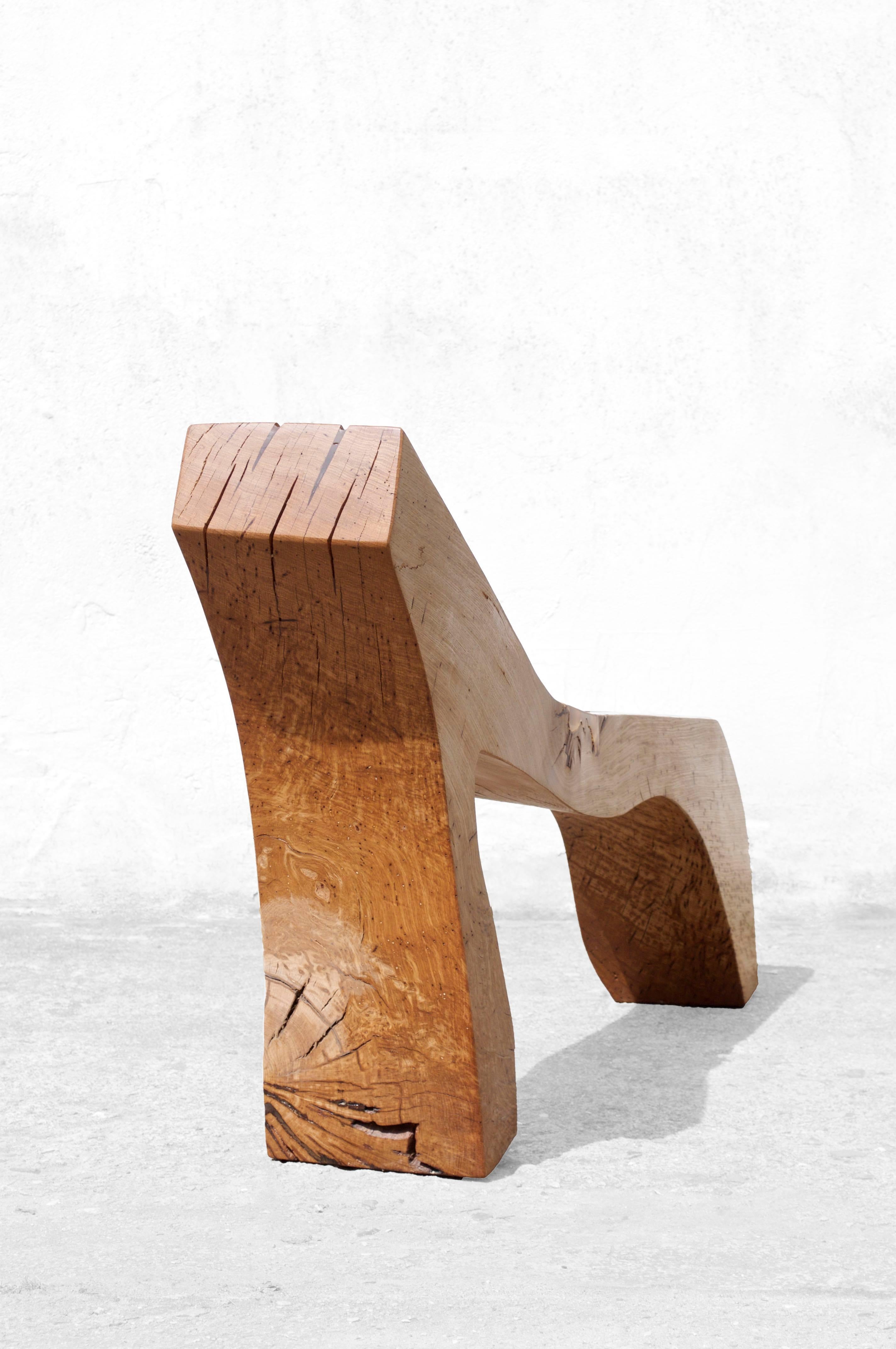 B2441 Bench in Oak Wood by Jörg Pietschmann For Sale 7