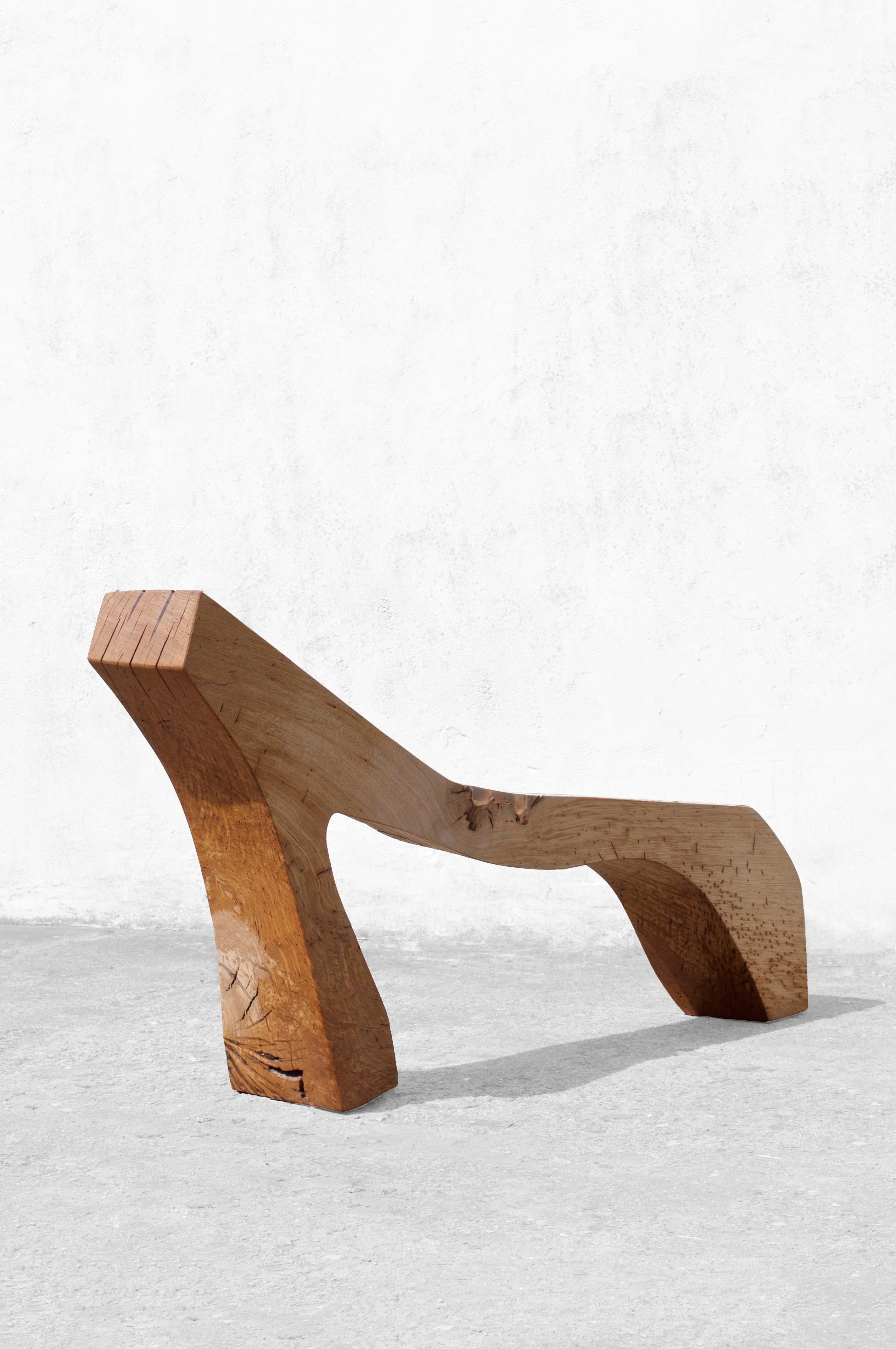 B2441 Bench in Oak Wood by Jörg Pietschmann For Sale 9