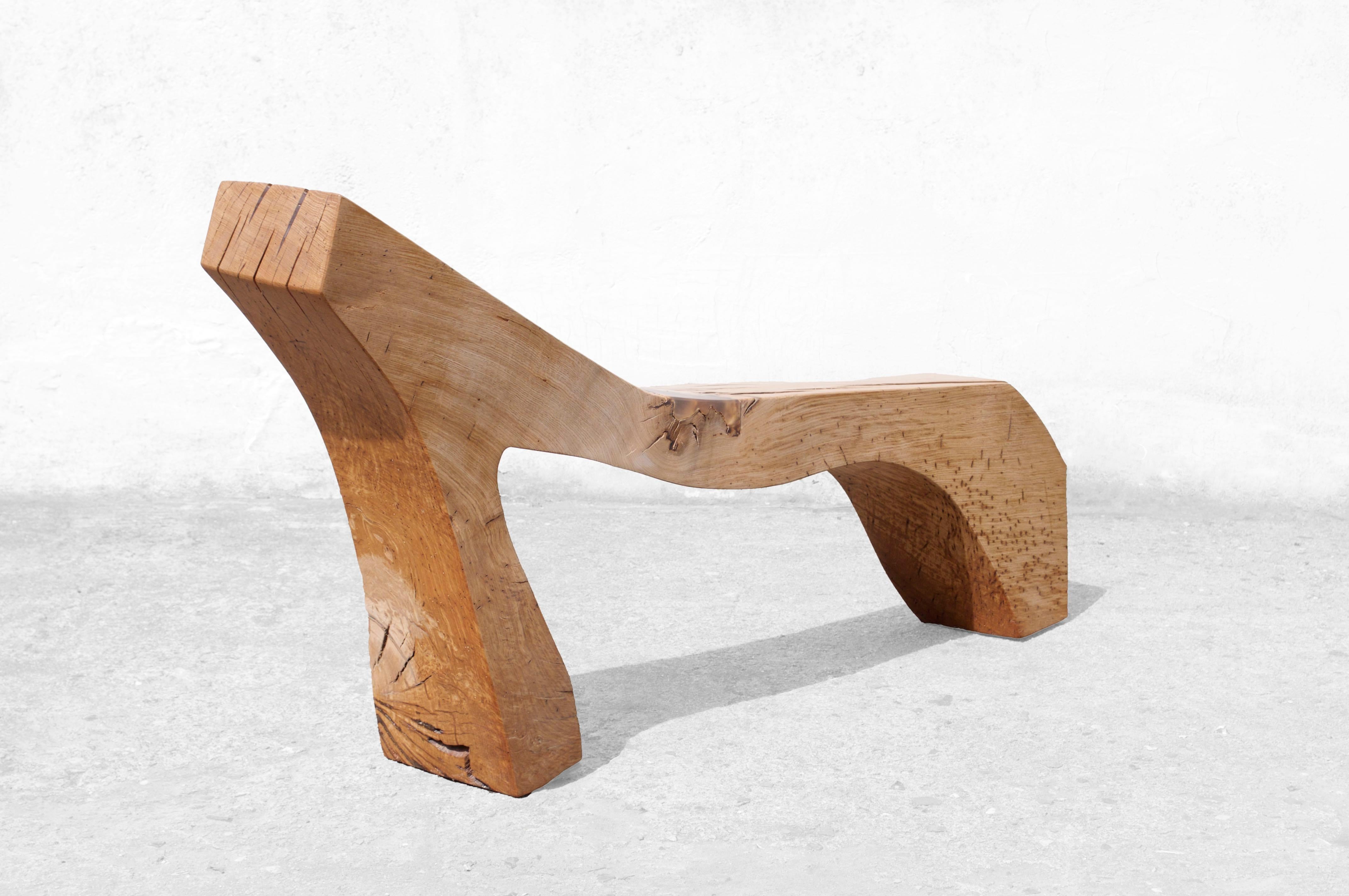 B2441 Bench in Oak Wood by Jörg Pietschmann For Sale 10