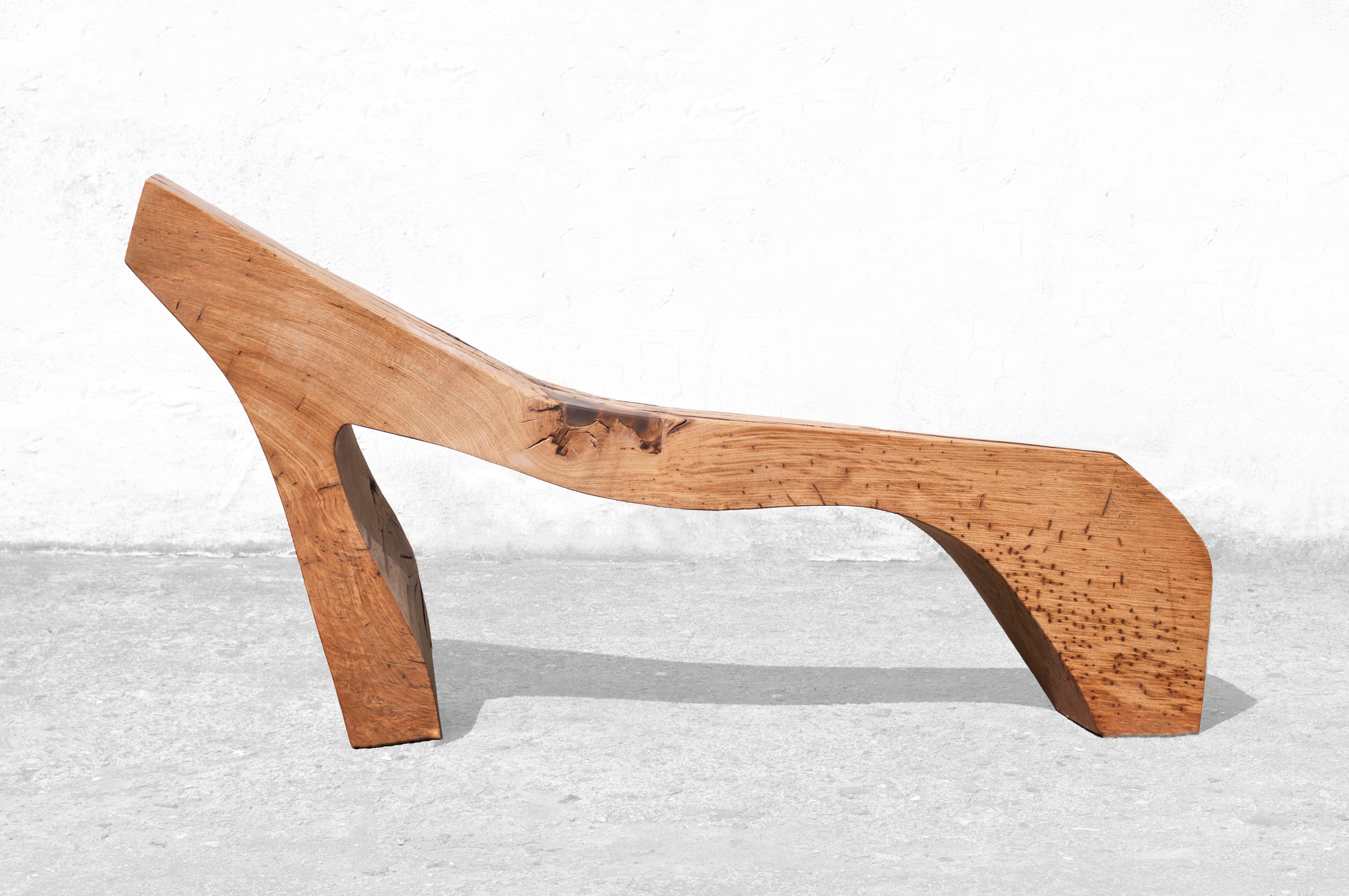 B2441 Bench in Oak Wood by Jörg Pietschmann For Sale 11