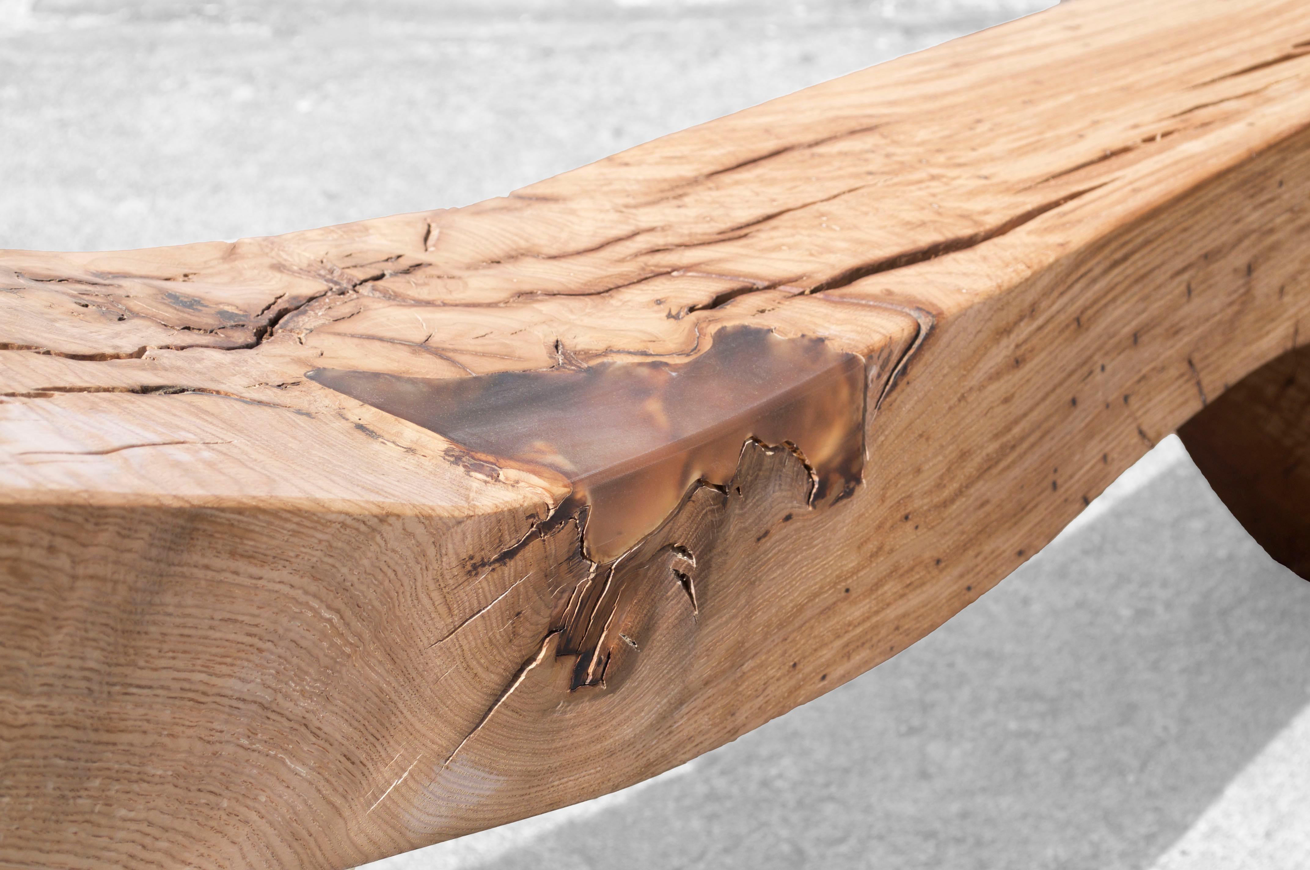 Post-Modern B2441 Bench in Oak Wood by Jörg Pietschmann For Sale