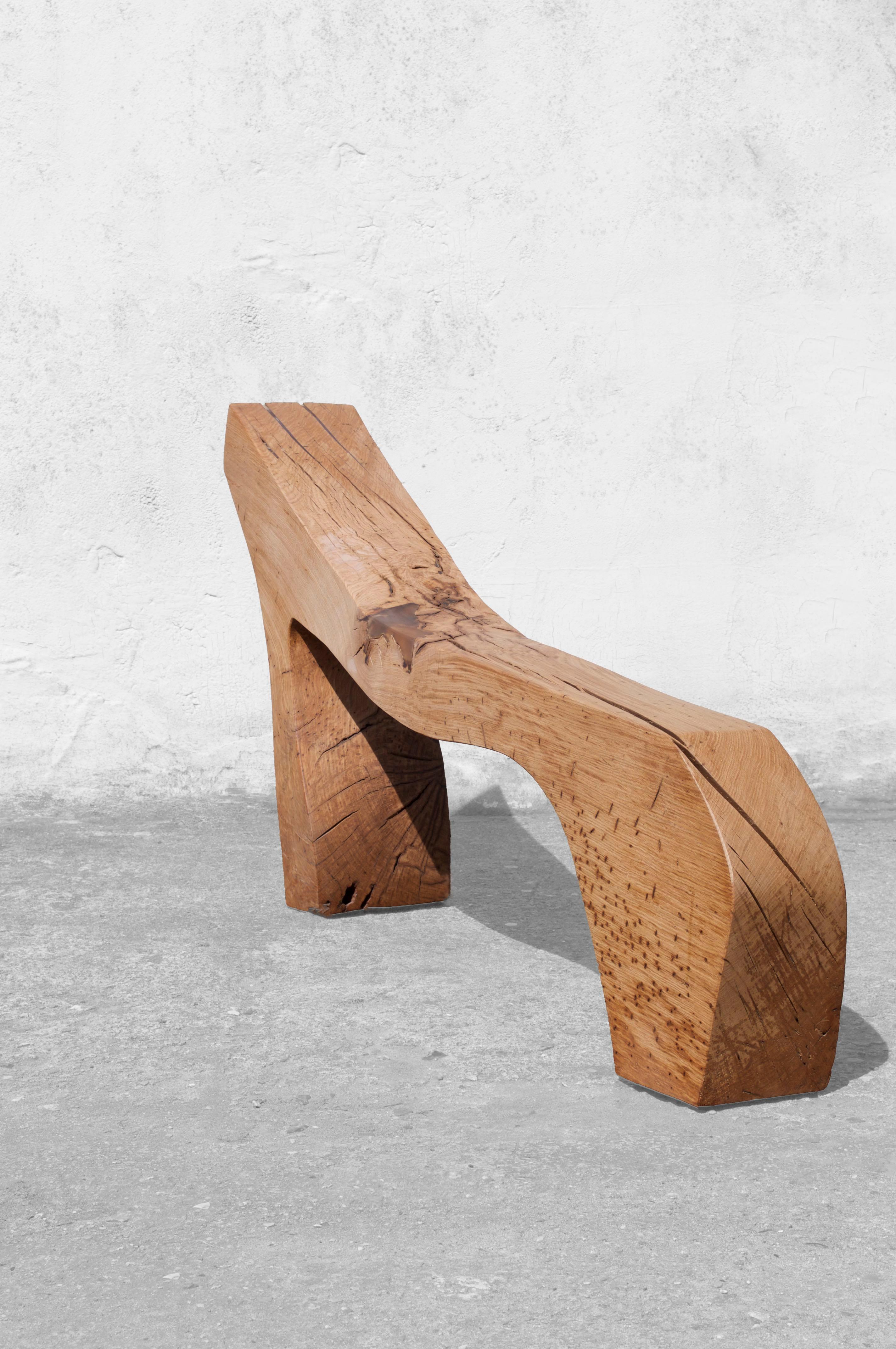 Contemporary B2441 Bench in Oak Wood by Jörg Pietschmann For Sale