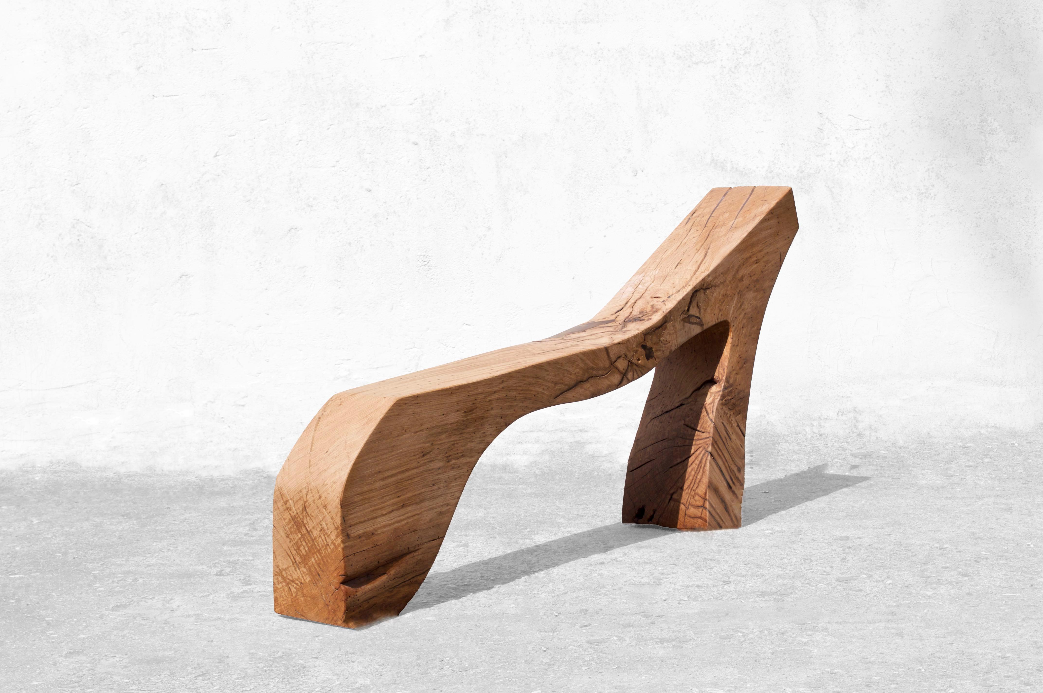 B2441 Bench in Oak Wood by Jörg Pietschmann For Sale 1