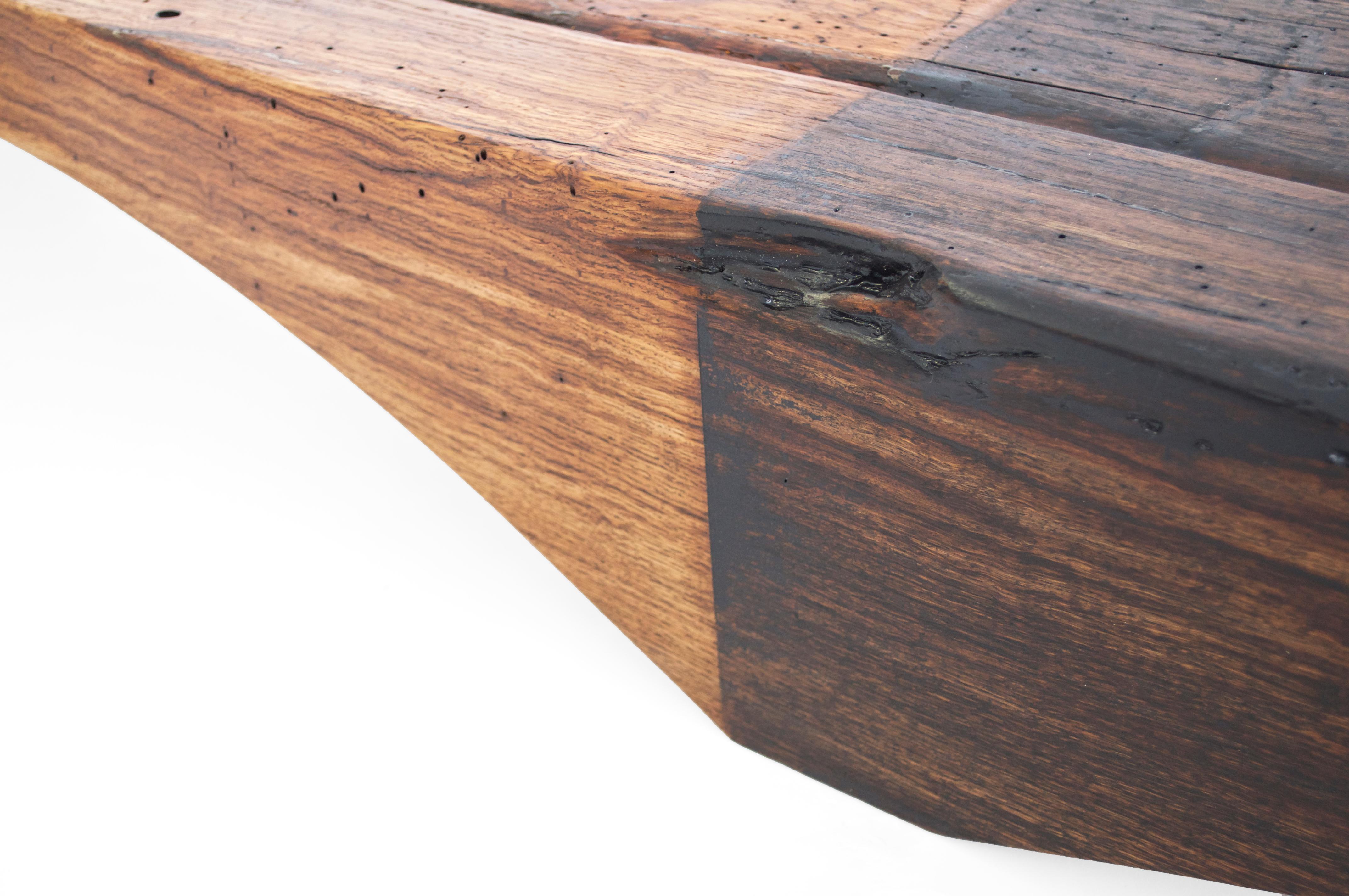 Post-Modern B2451 Bench in Pointed Oak Wood by Jörg Pietschmann For Sale