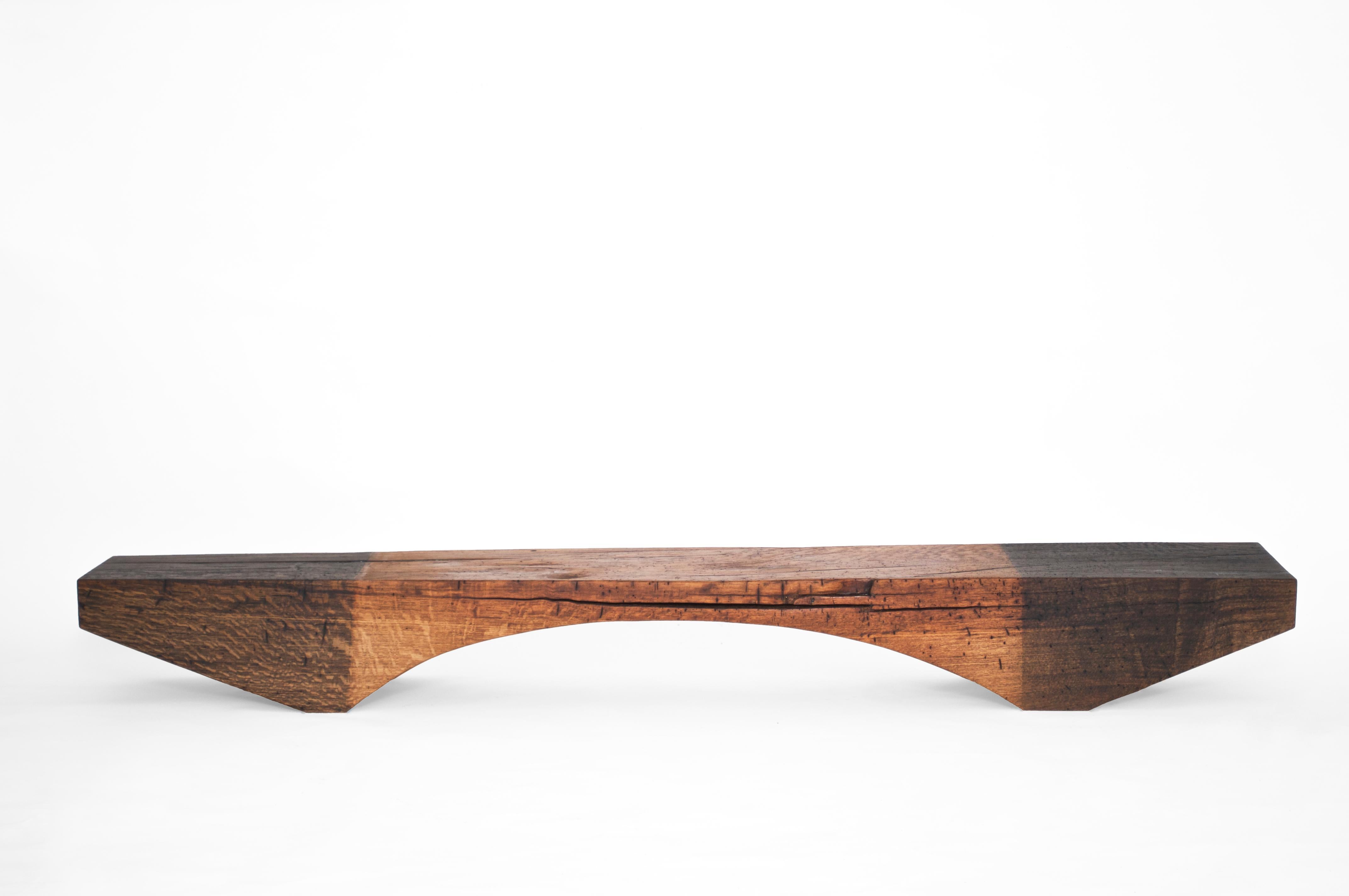 B2451 Bench in Pointed Oak Wood by Jörg Pietschmann In New Condition For Sale In Geneve, CH