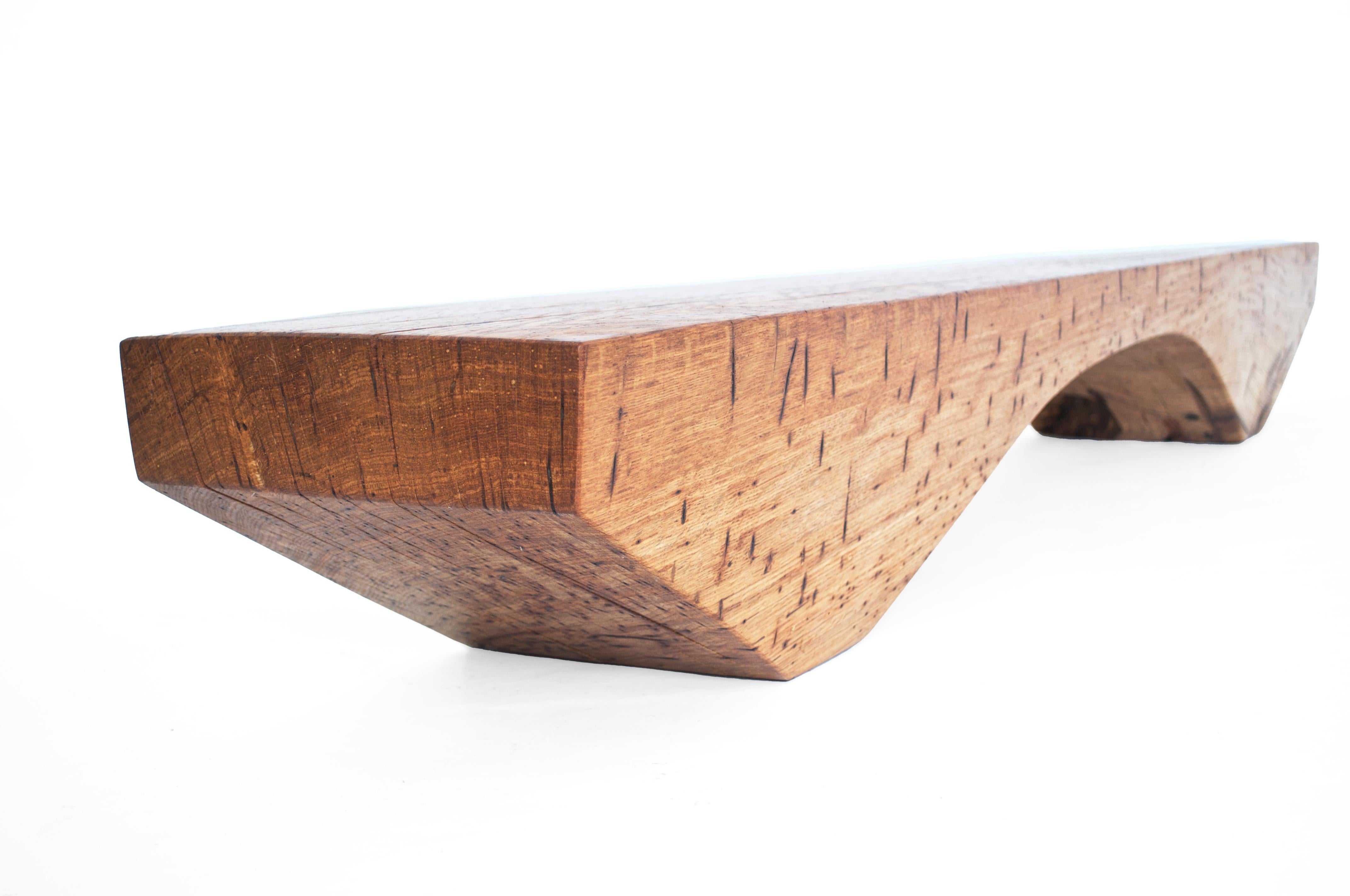 Post-Modern B2461 Bench in Pointed Oak Wood by Jörg Pietschmann For Sale