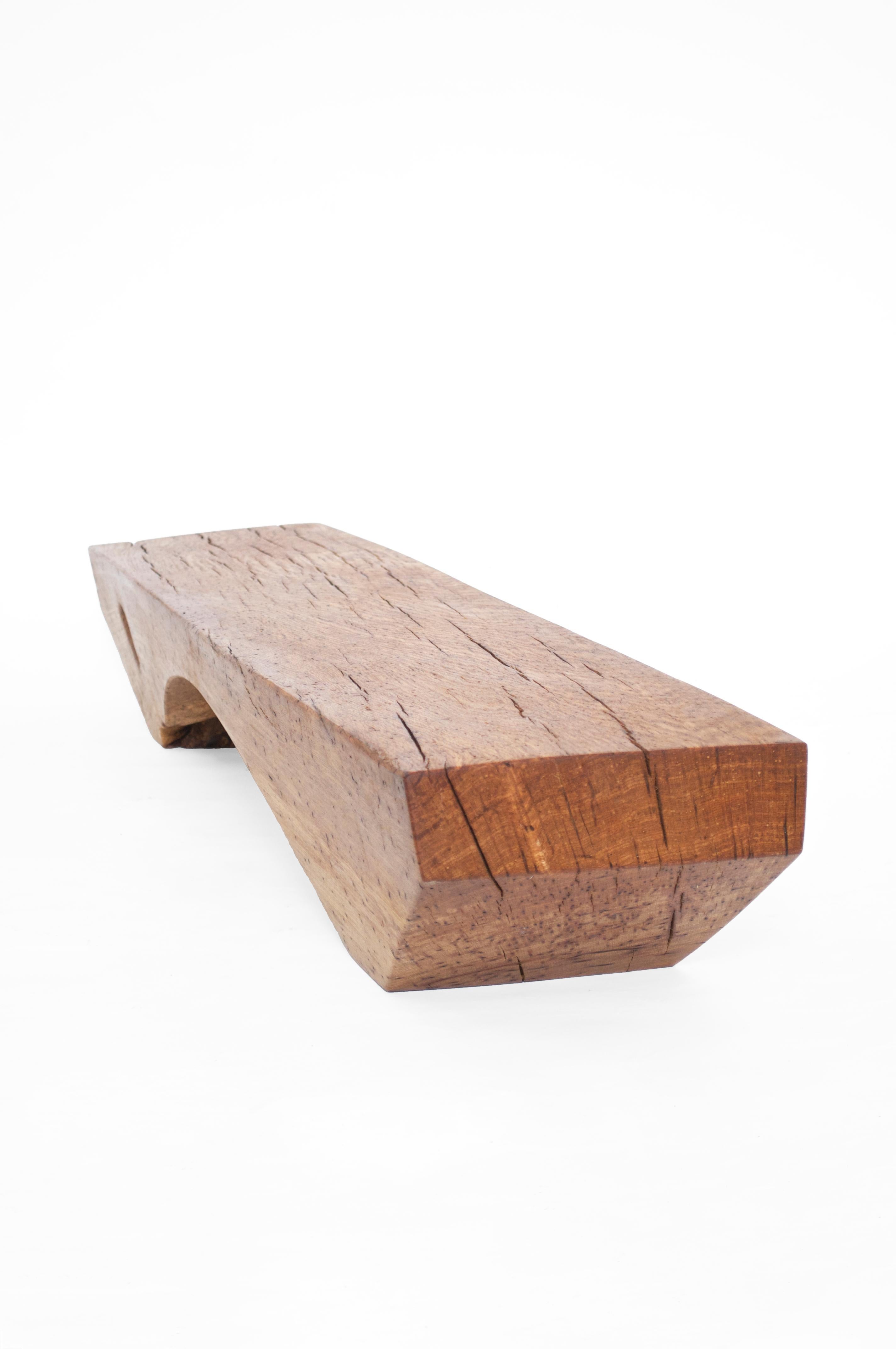 B2461 Bench in Pointed Oak Wood by Jörg Pietschmann In New Condition For Sale In Geneve, CH