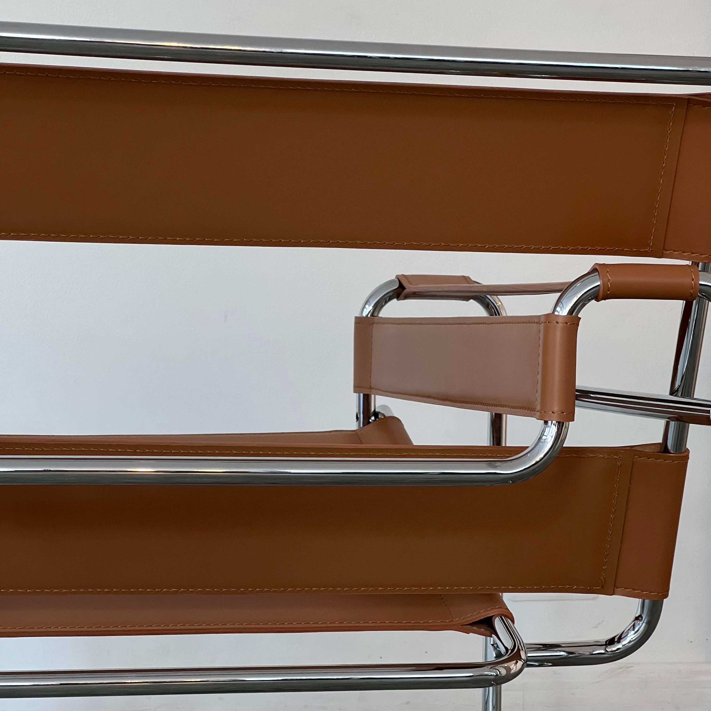B3 Poltrona Wassily di Marcel Breuer Edizione Gavina, Italia, 1960 in vendita 5