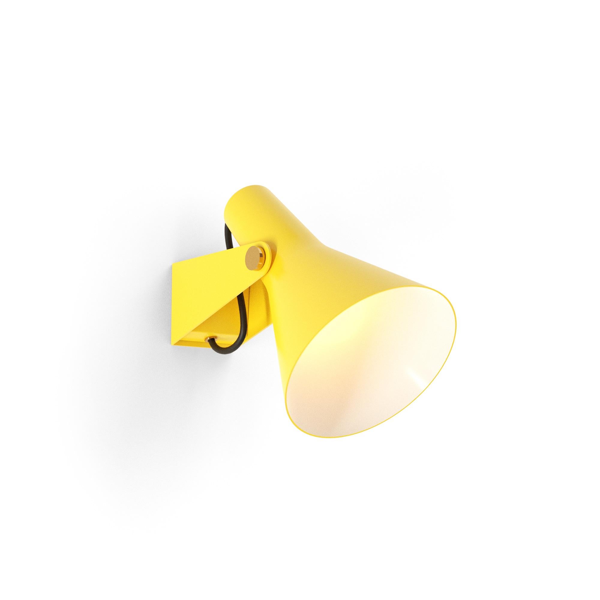 Postmoderne Lampe murale jaune B3 de Disderot en vente
