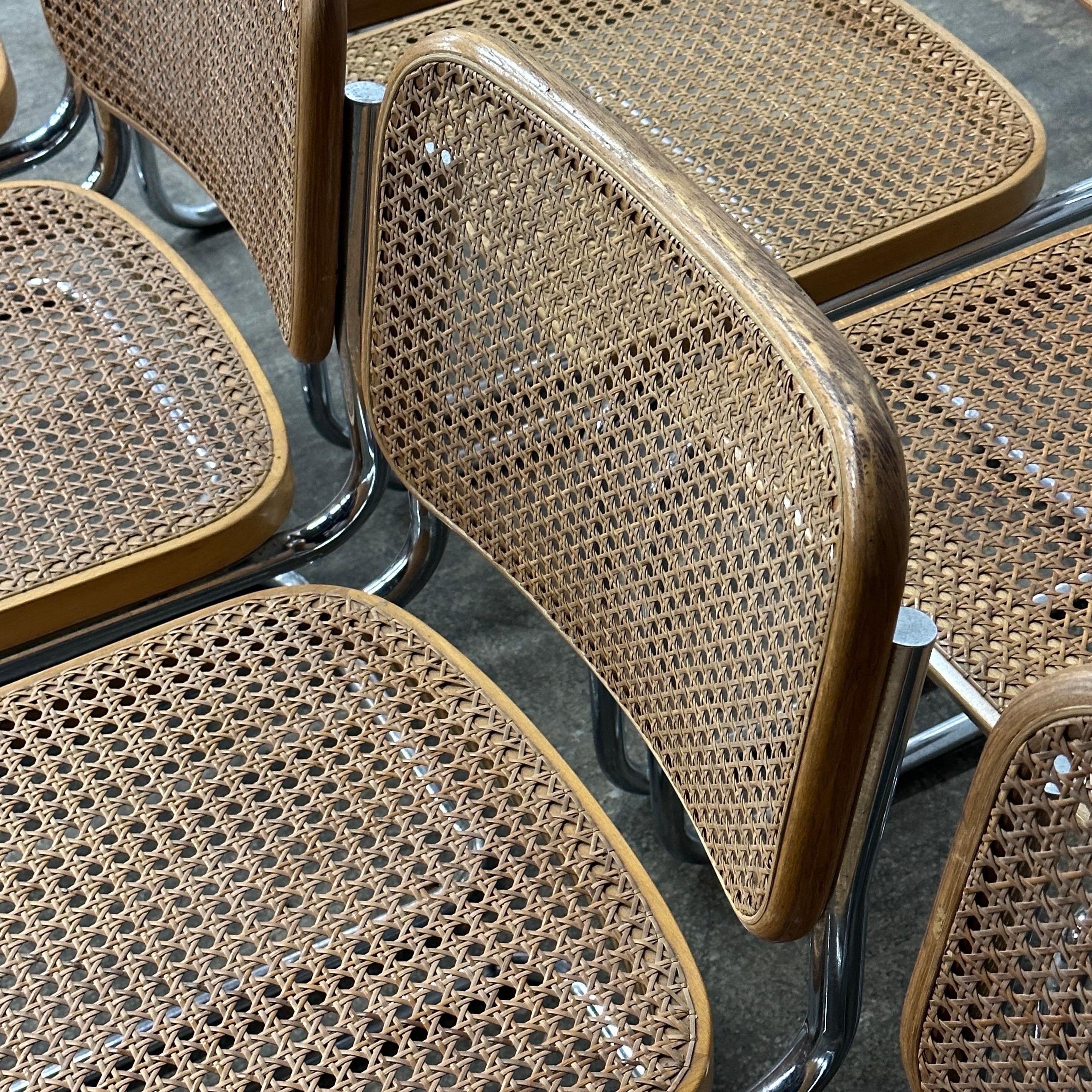 Bauhaus B32 Cesca Chairs by Marcel Breuer for Gavina