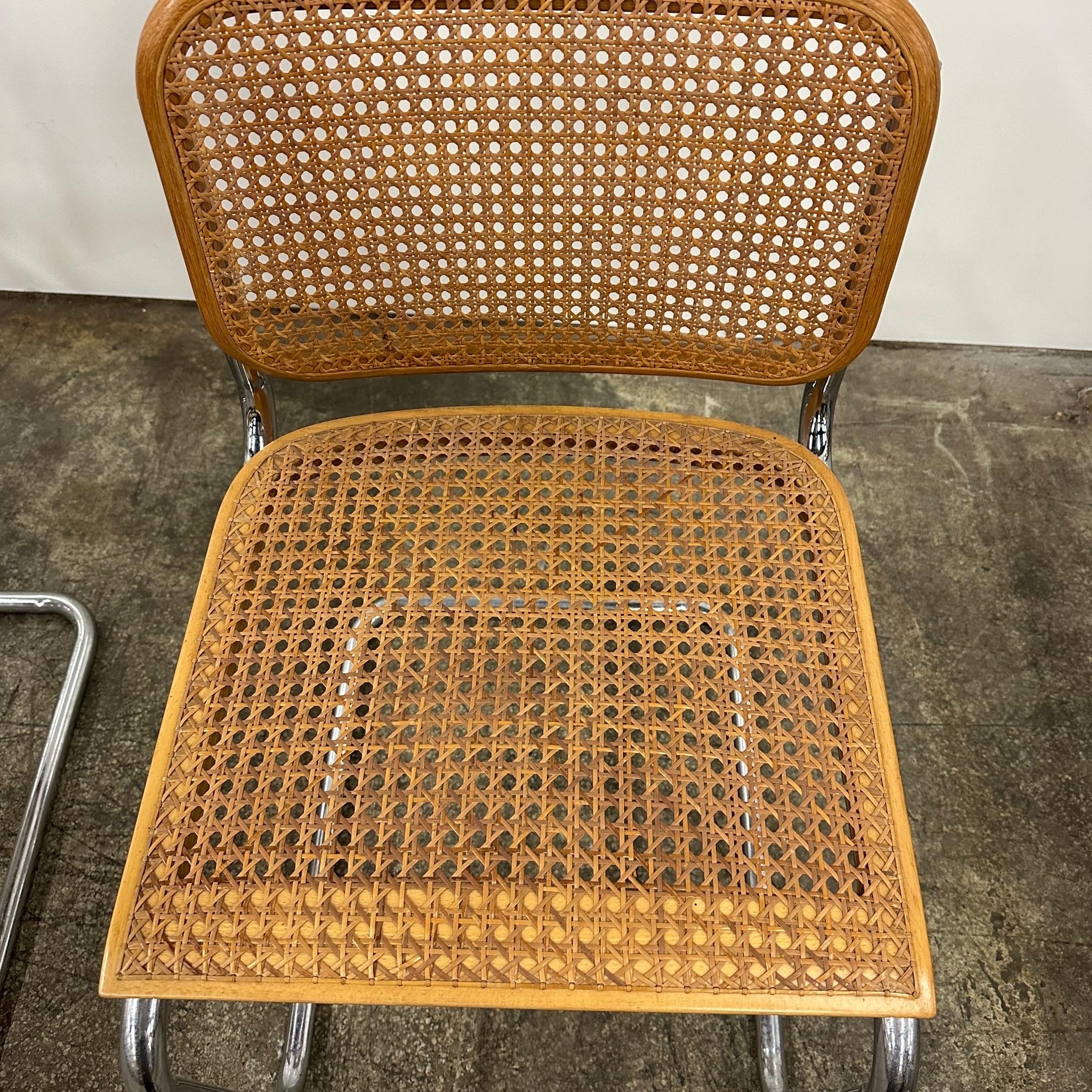 Italian B32 Cesca Chairs by Marcel Breuer for Gavina For Sale