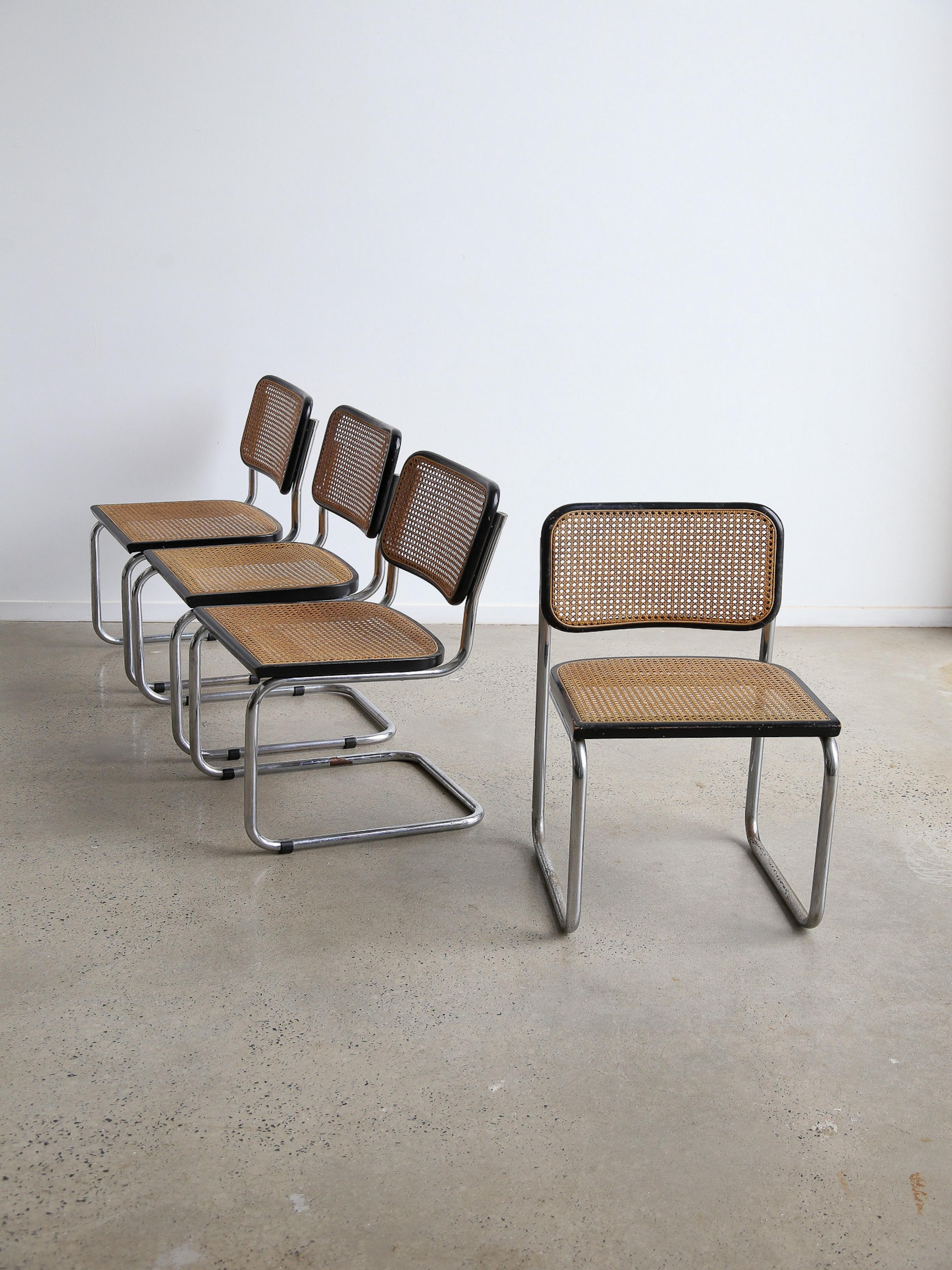 B32 Dining Chairs by Marcel Breuer for Gavina 1960s For Sale 1