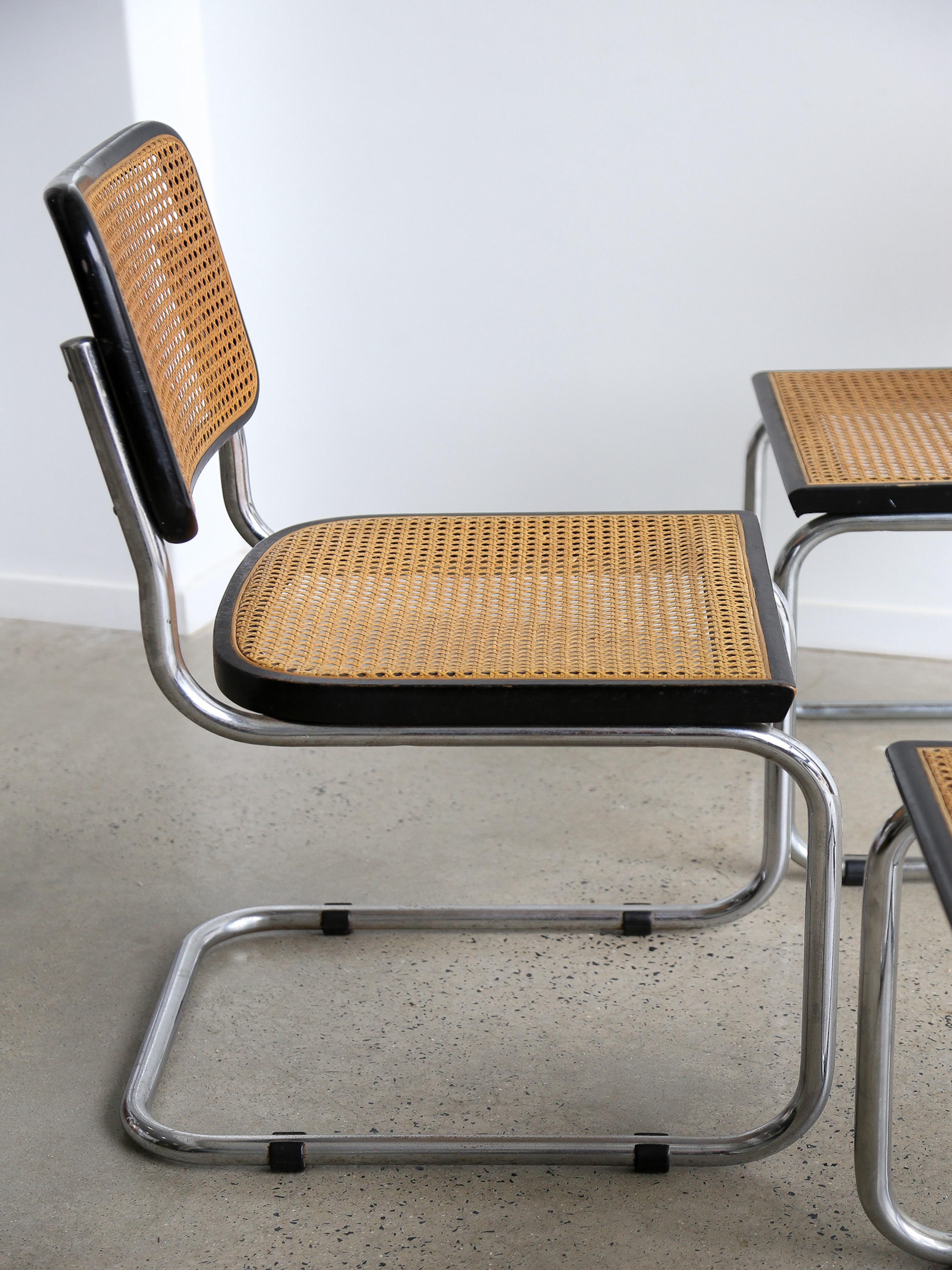 B32 Dining Chairs by Marcel Breuer for Gavina 1960s For Sale 2
